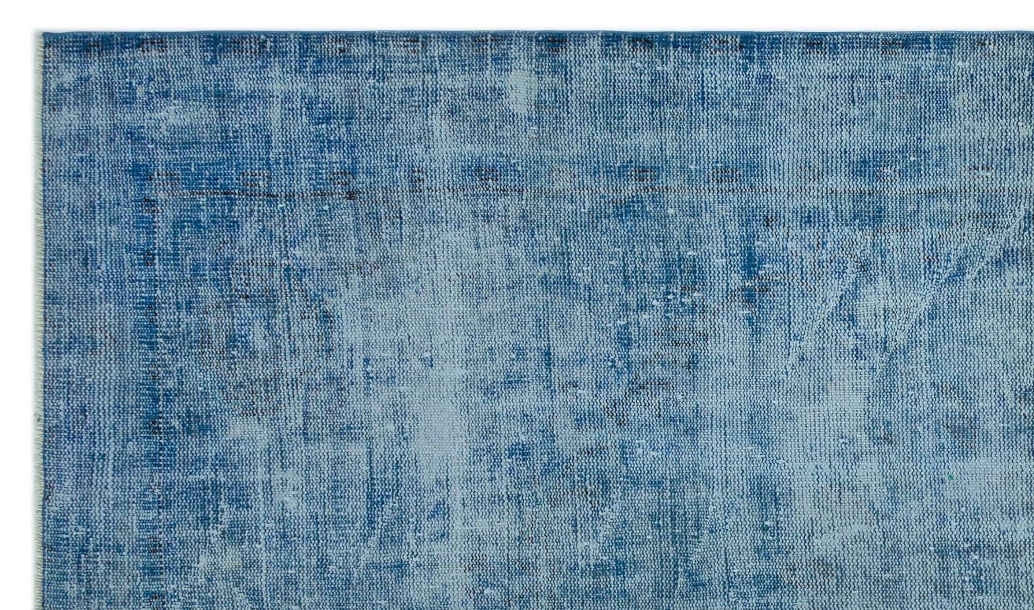 Atina Blue Vintage Wool Handmade Area Rug 5'7" x 9'5"
