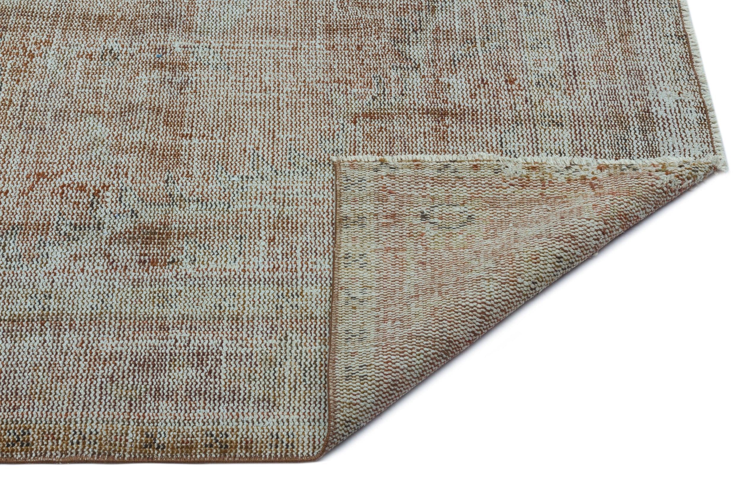 Atina Brown Vintage Wool Handmade Area Rug 5'7" x 9'10"