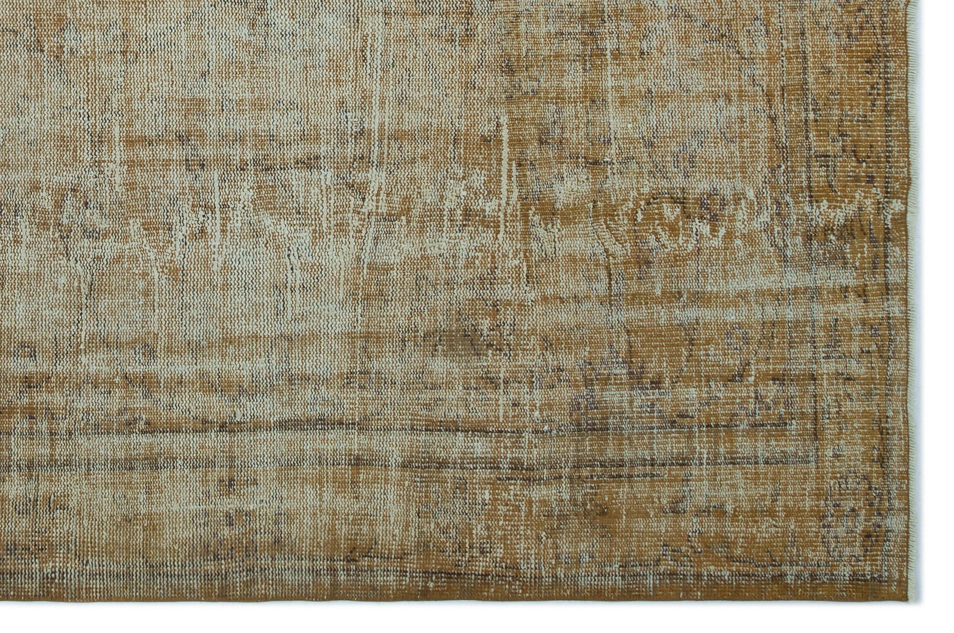 Atina Brown Vintage Wool Handmade Area Rug 5'10" x 8'8"