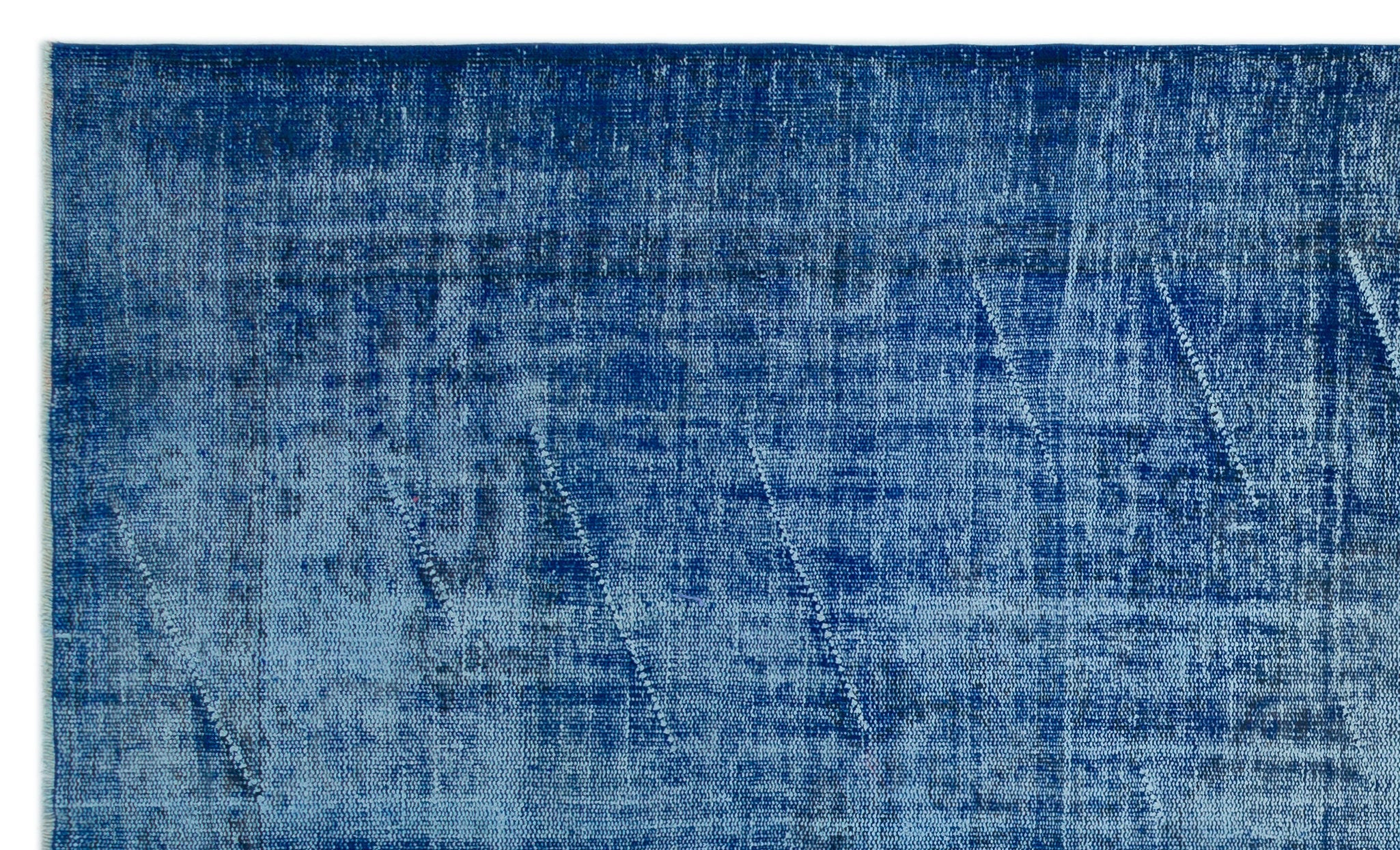 Atina Blue Vintage Wool Handmade Area Rug 6'6" x 8'7"