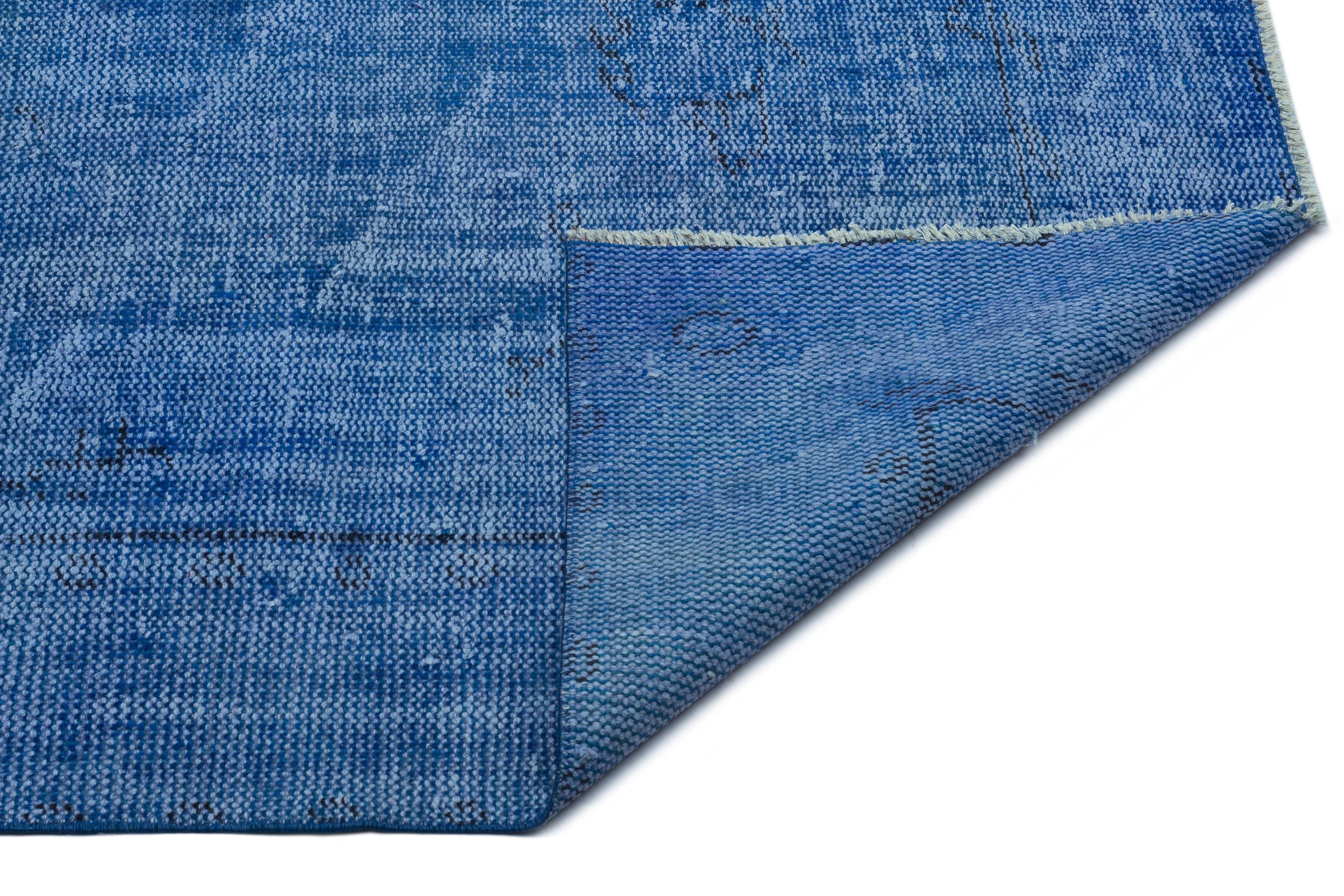 Atina Blue Vintage Wool Handmade Area Rug 5'9" x 9'4"