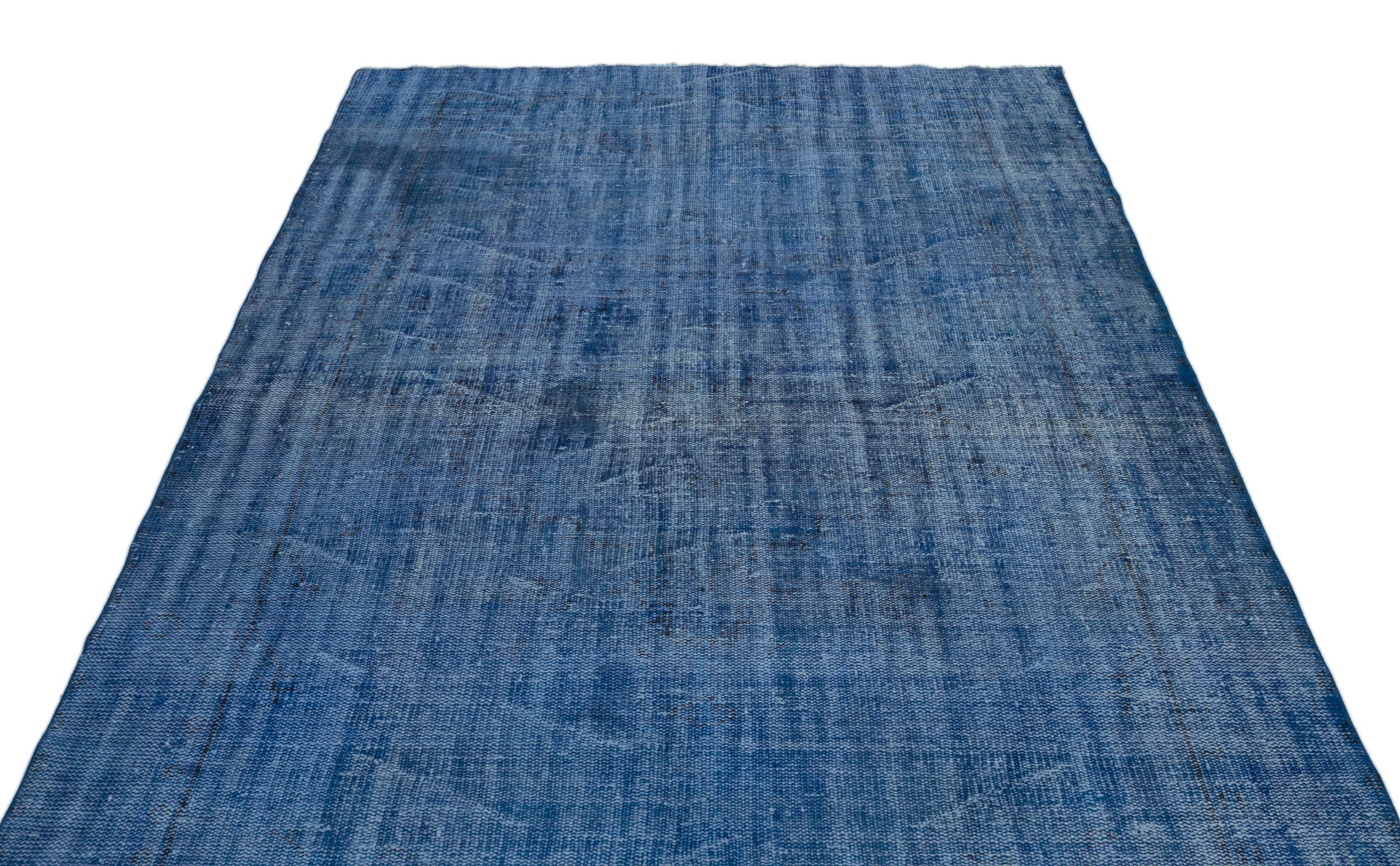 Atina Blue Vintage Wool Handmade Area Rug 5'9" x 9'4"