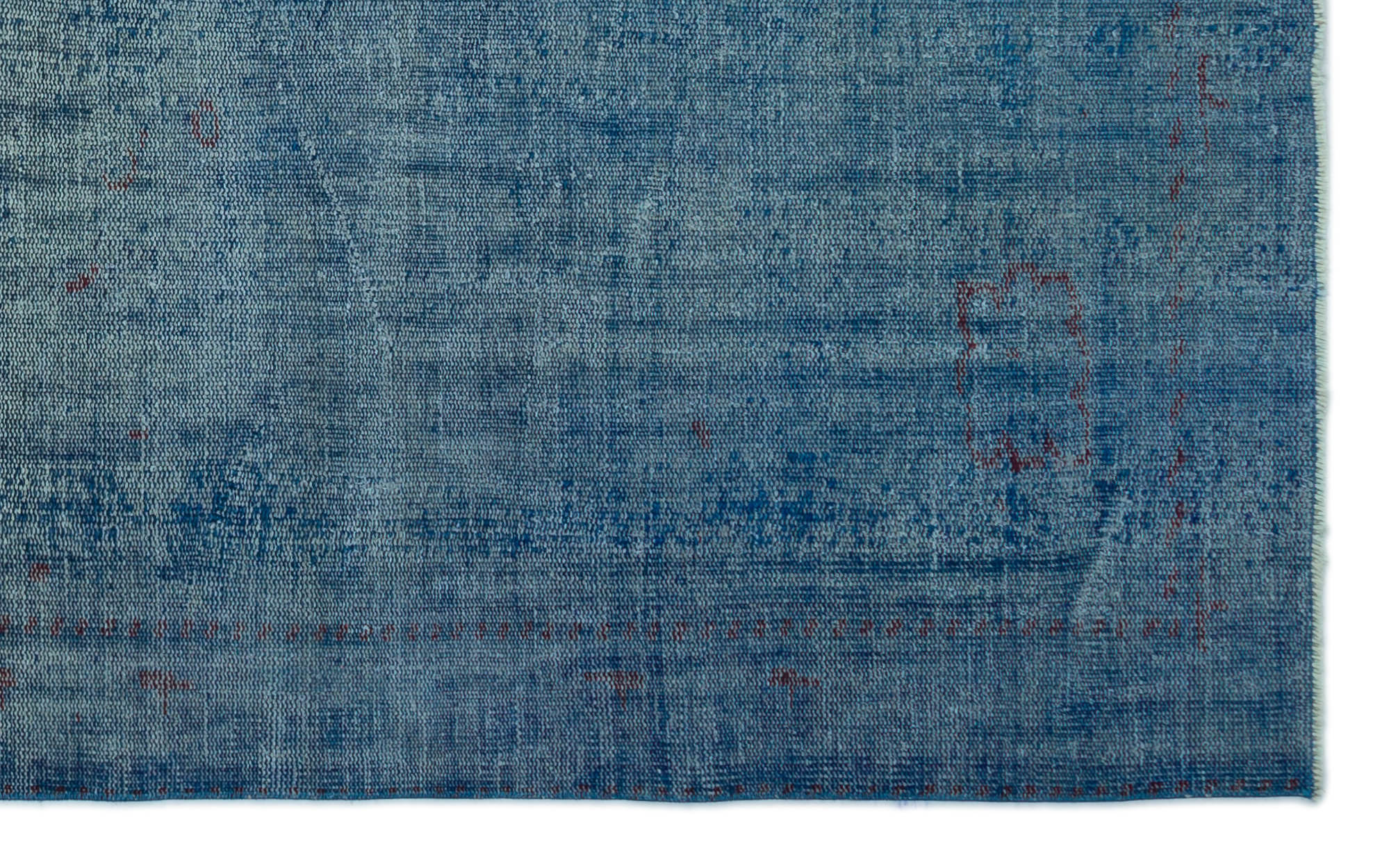 Atina Blue Vintage Wool Handmade Area Rug 5'7" x 9'2"