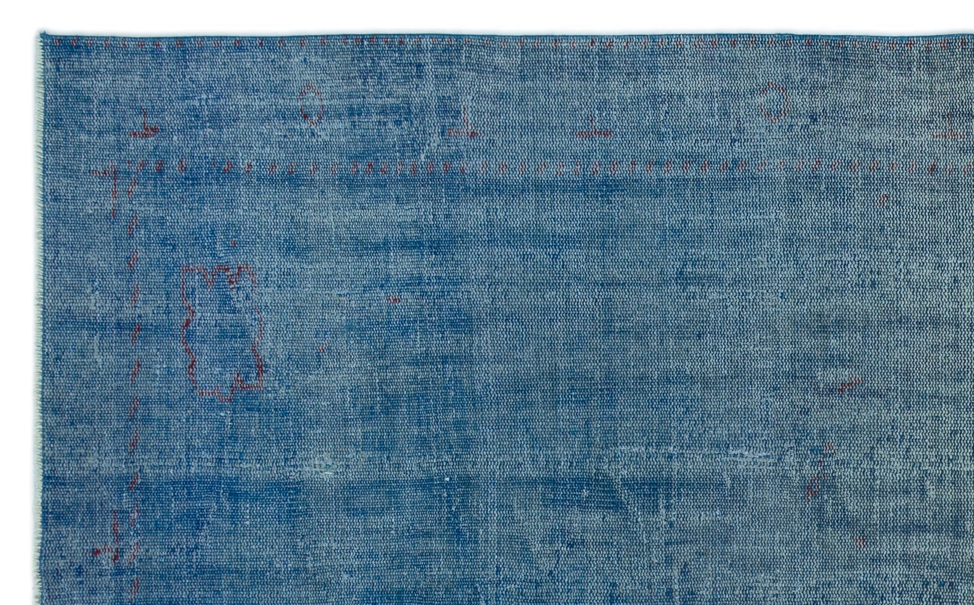Atina Blue Vintage Wool Handmade Area Rug 5'7" x 9'2"