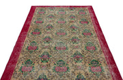Atina Cream Vintage Wool Handmade Area Rug 5'1" x 8'7"