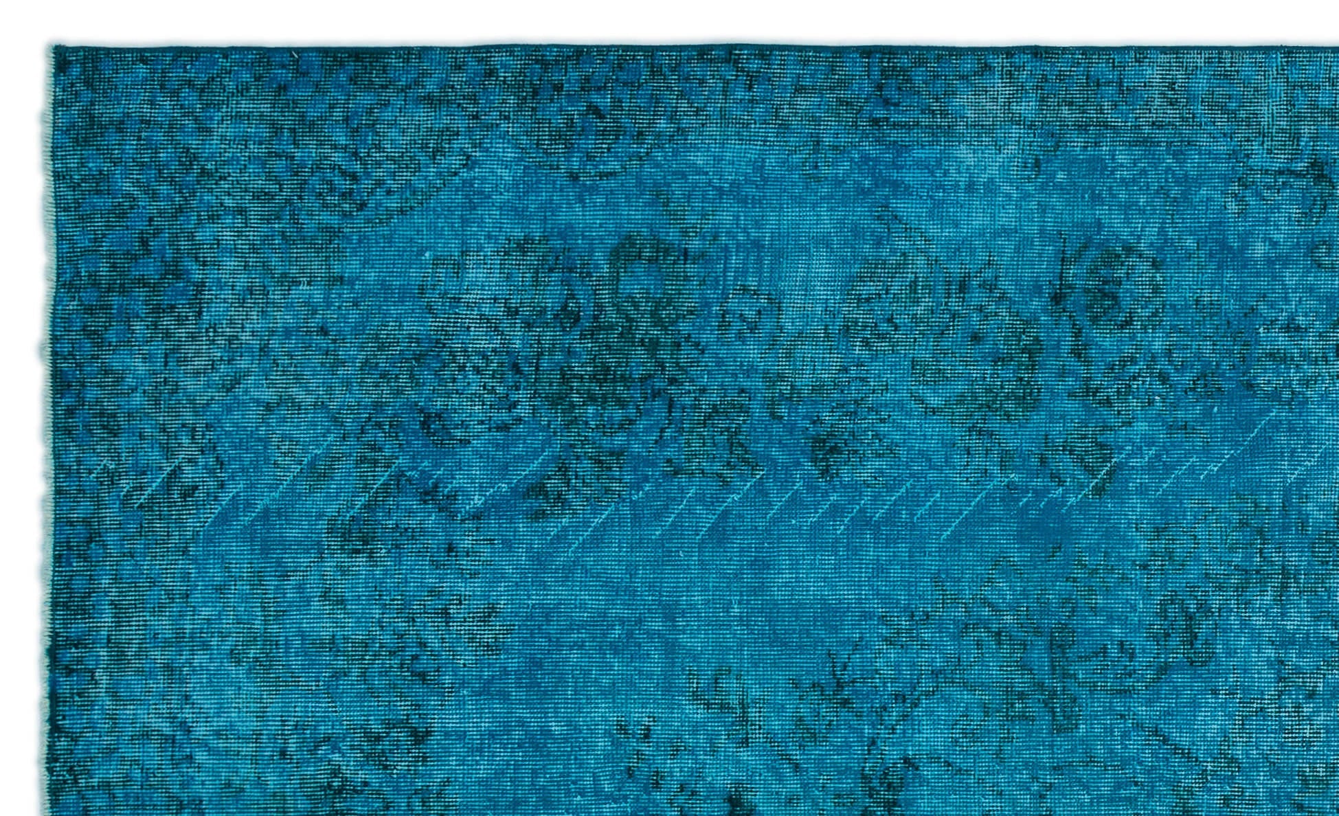 Atina Turquoise Vintage Wool Handmade Area Rug 5'6" x 9'2"