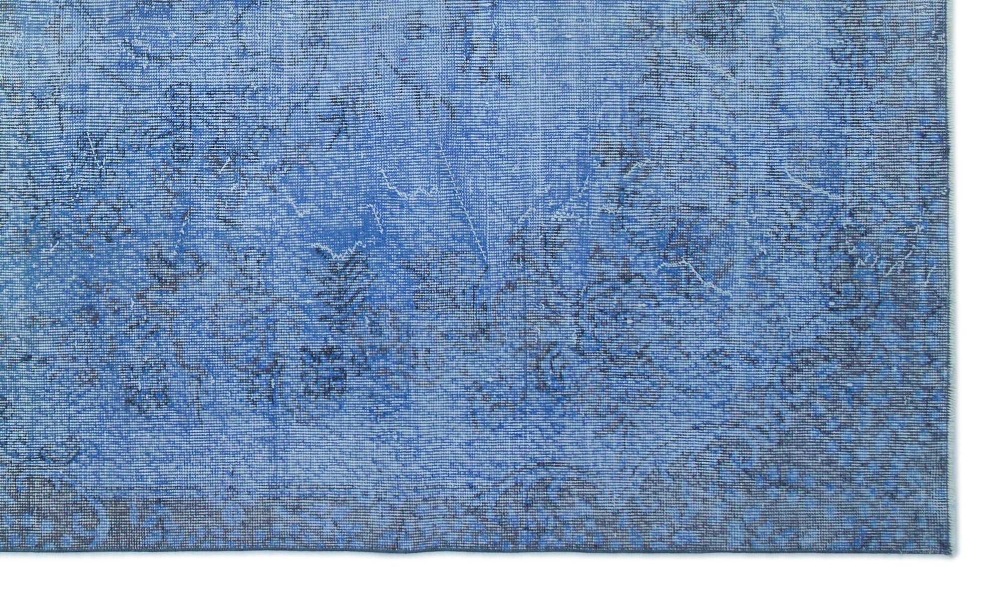 Atina Blue Vintage Wool Handmade Area Rug 5'4" x 9'3"