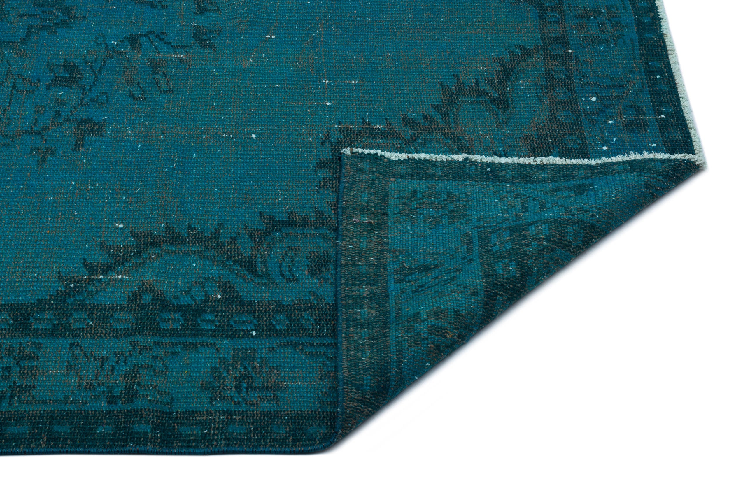Atina Turquoise Vintage Wool Handmade Area Rug 5'3" x 8'4"