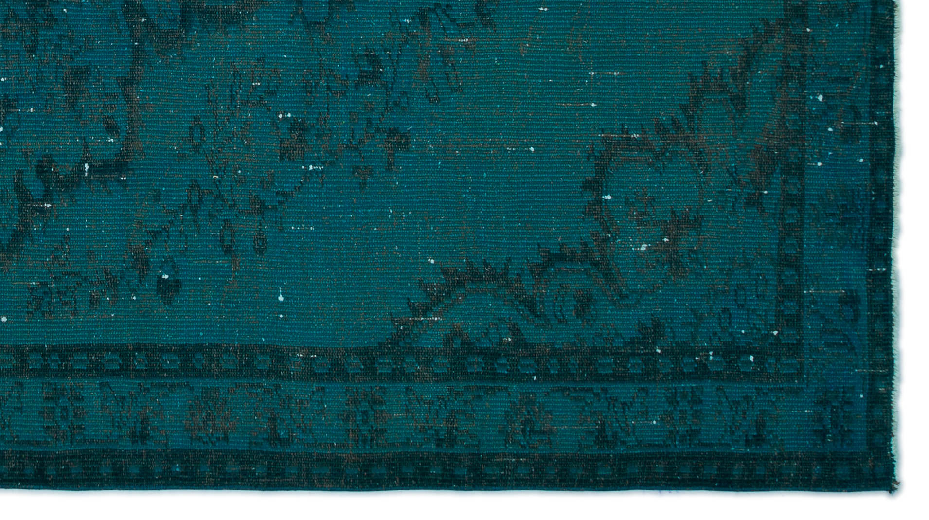 Atina Turquoise Vintage Wool Handmade Area Rug 5'3" x 8'4"