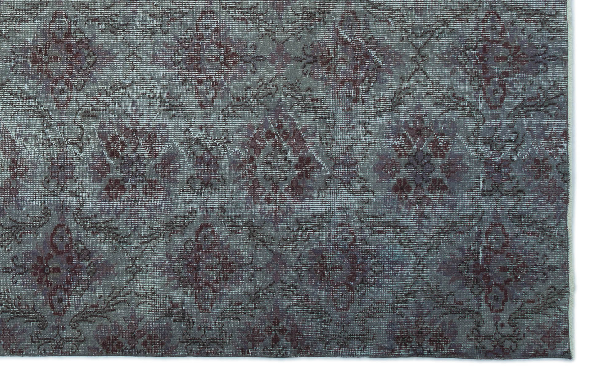 Atina Grey Vintage Wool Handmade Area Rug 5'9" x 9'1"