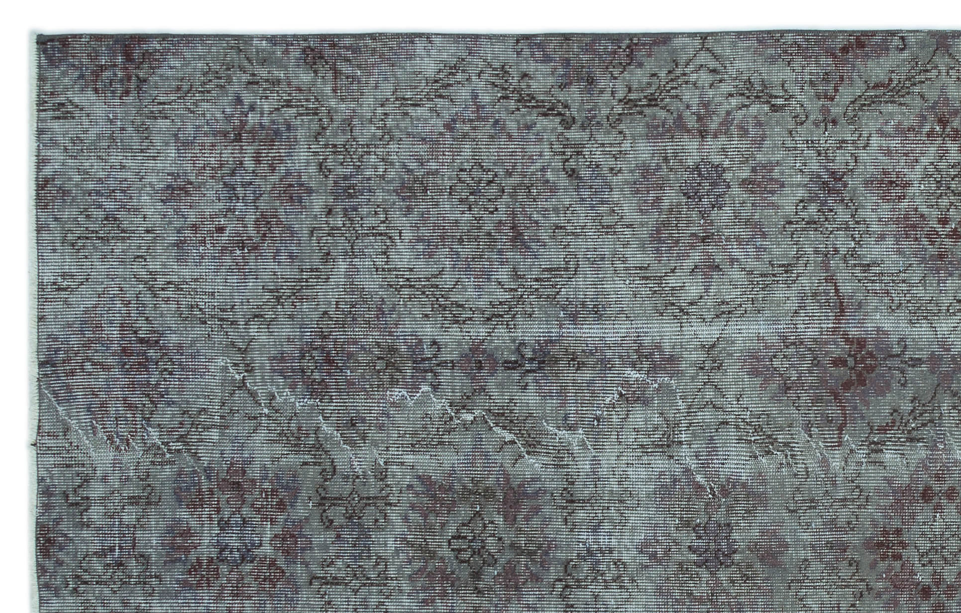 Atina Grey Vintage Wool Handmade Area Rug 5'9" x 9'1"