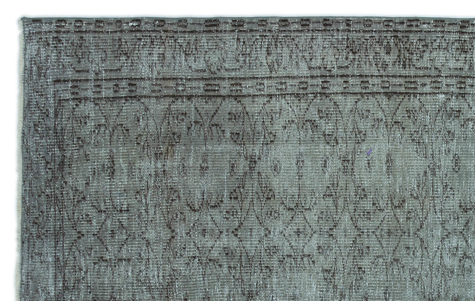 Atina Green Vintage Wool Handmade Area Rug 4'10" x 7'9"