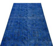 Atina Blue Vintage Wool Handmade Area Rug 3'9" x 6'10"
