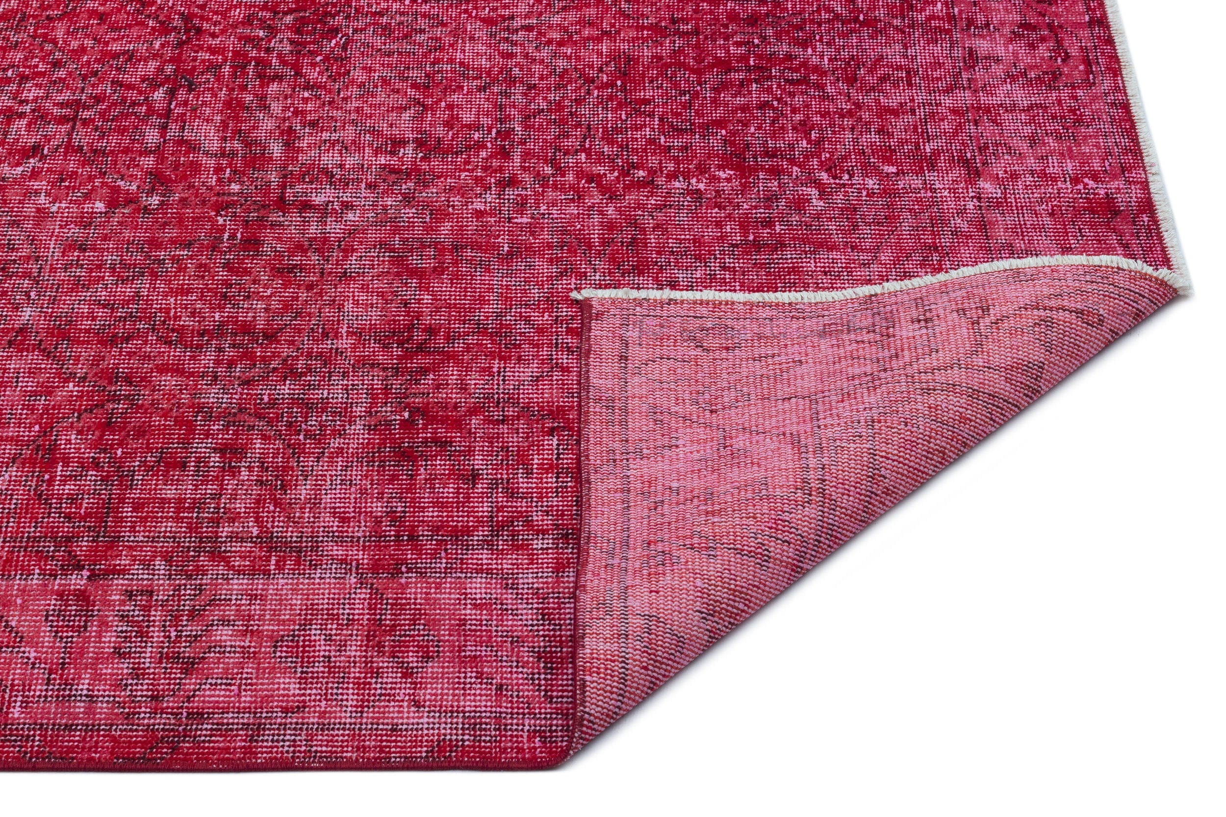Atina Red Vintage Wool Handmade Area Rug 3'7" x 6'8"
