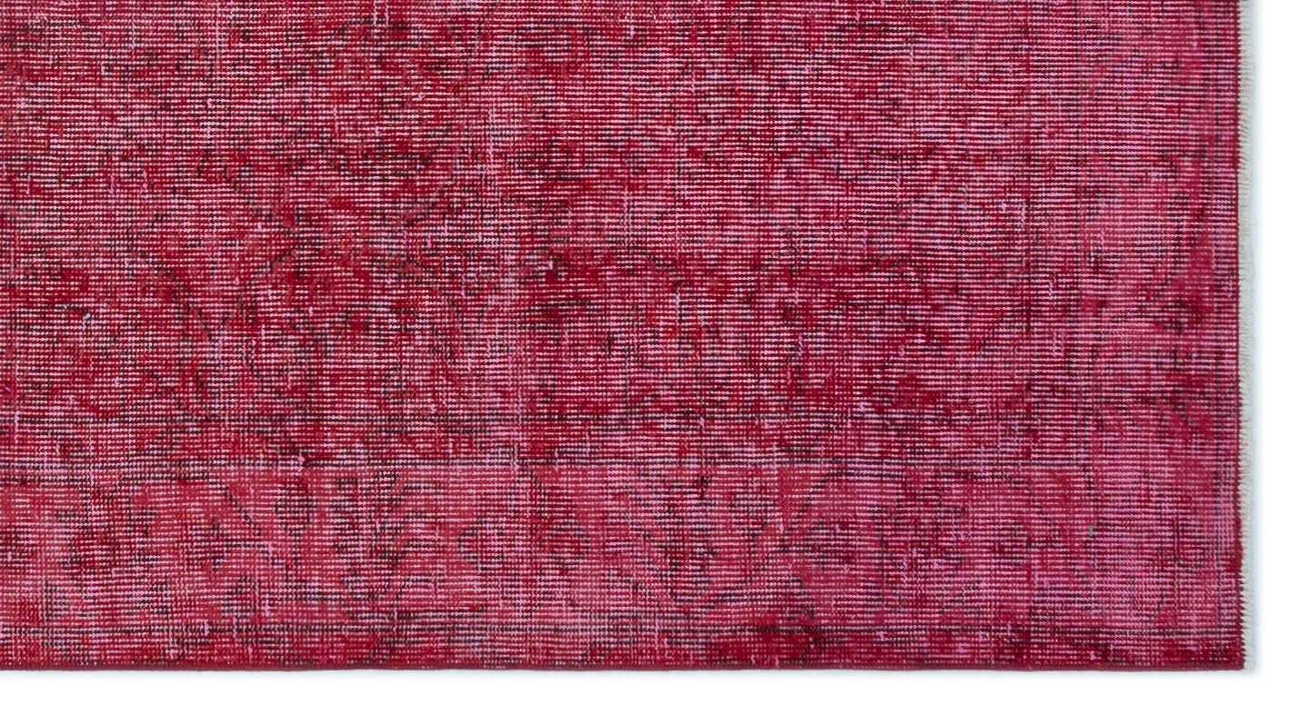 Atina Red Vintage Wool Handmade Area Rug 3'7" x 6'8"