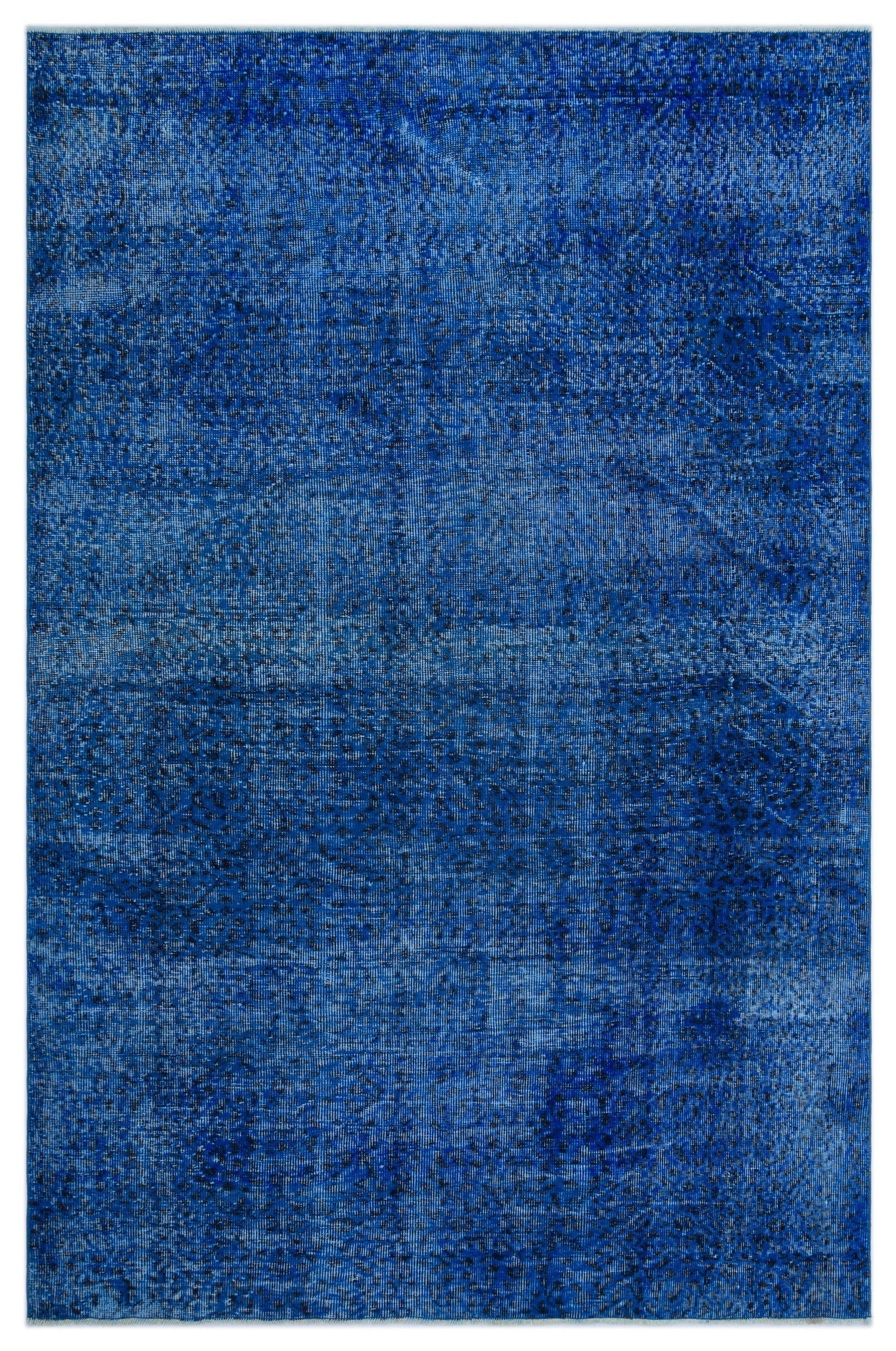 Atina Blue Vintage Wool Handmade Area Rug 5'8" x 8'7"
