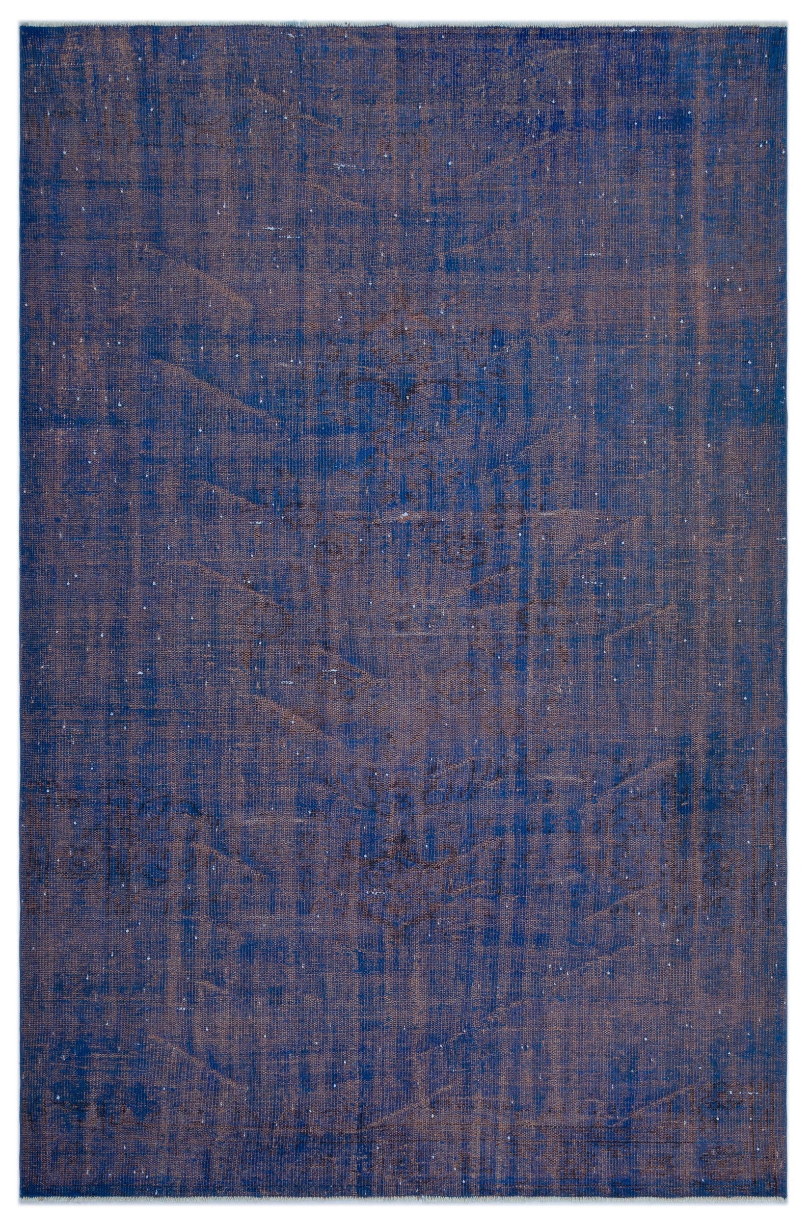 Atina Blue Vintage Wool Handmade Area Rug 6'1" x 9'5"