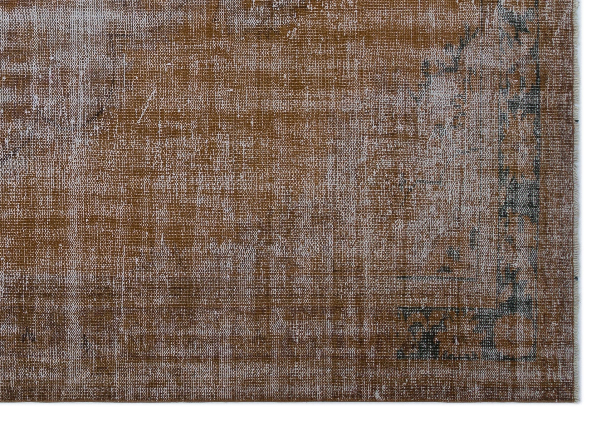 Atina Brown Vintage Wool Handmade Area Rug 5'9" x 9'9"