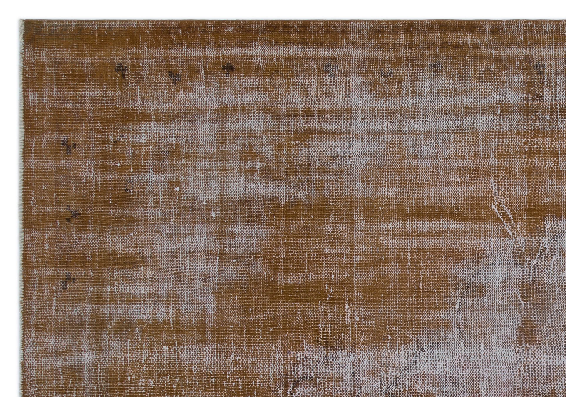 Atina Brown Vintage Wool Handmade Area Rug 5'9" x 9'9"