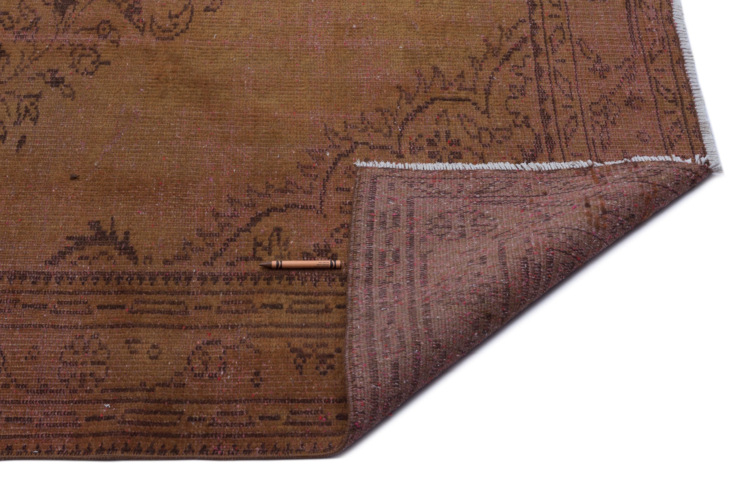 Atina Brown Vintage Wool Handmade Area Rug 5'8" x 8'8"