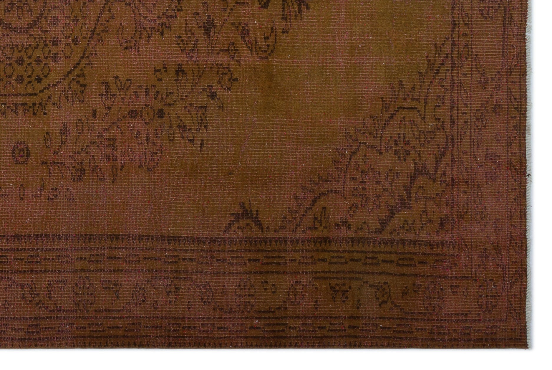 Atina Brown Vintage Wool Handmade Area Rug 5'8" x 8'8"