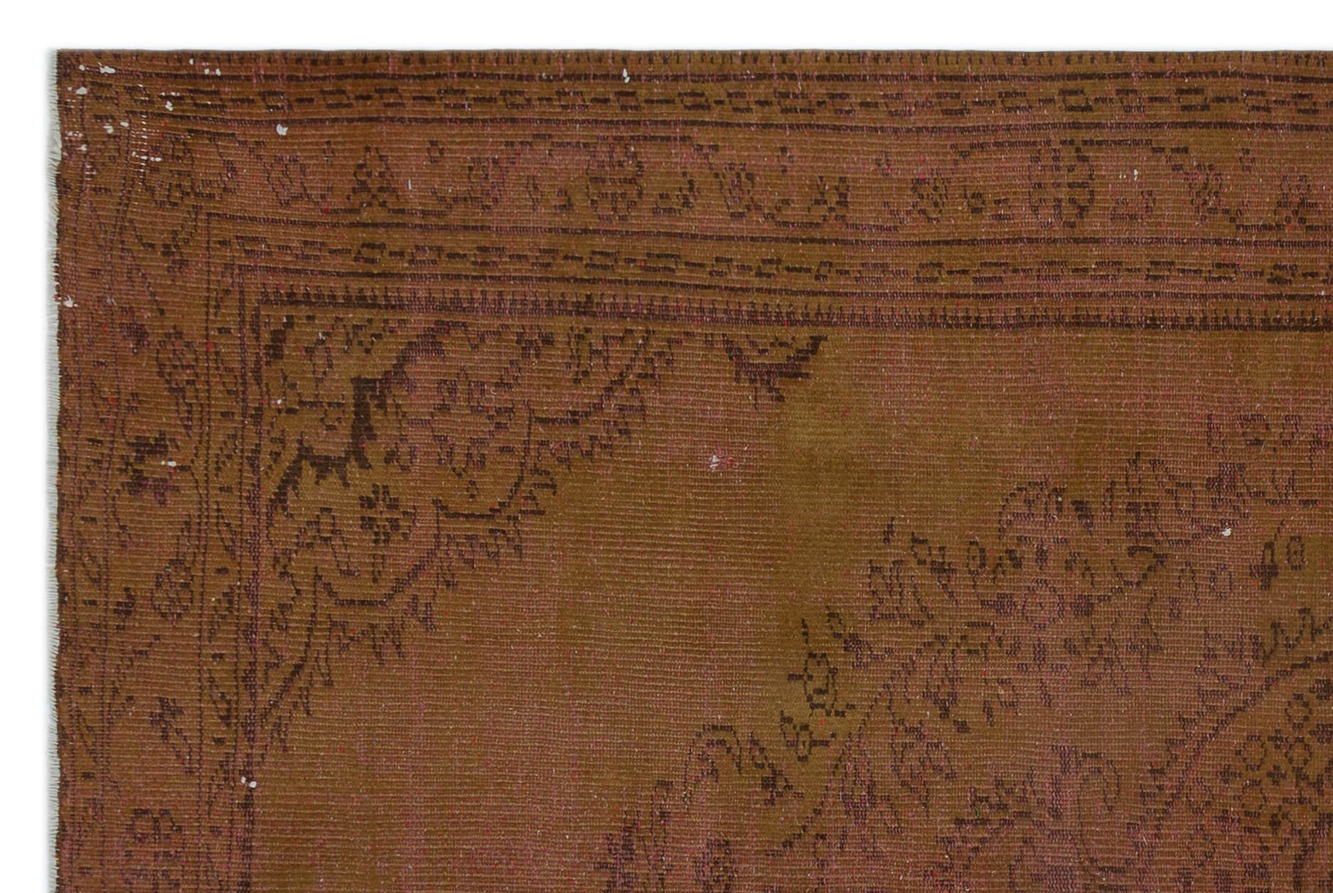Atina Brown Vintage Wool Handmade Area Rug 5'8" x 8'8"