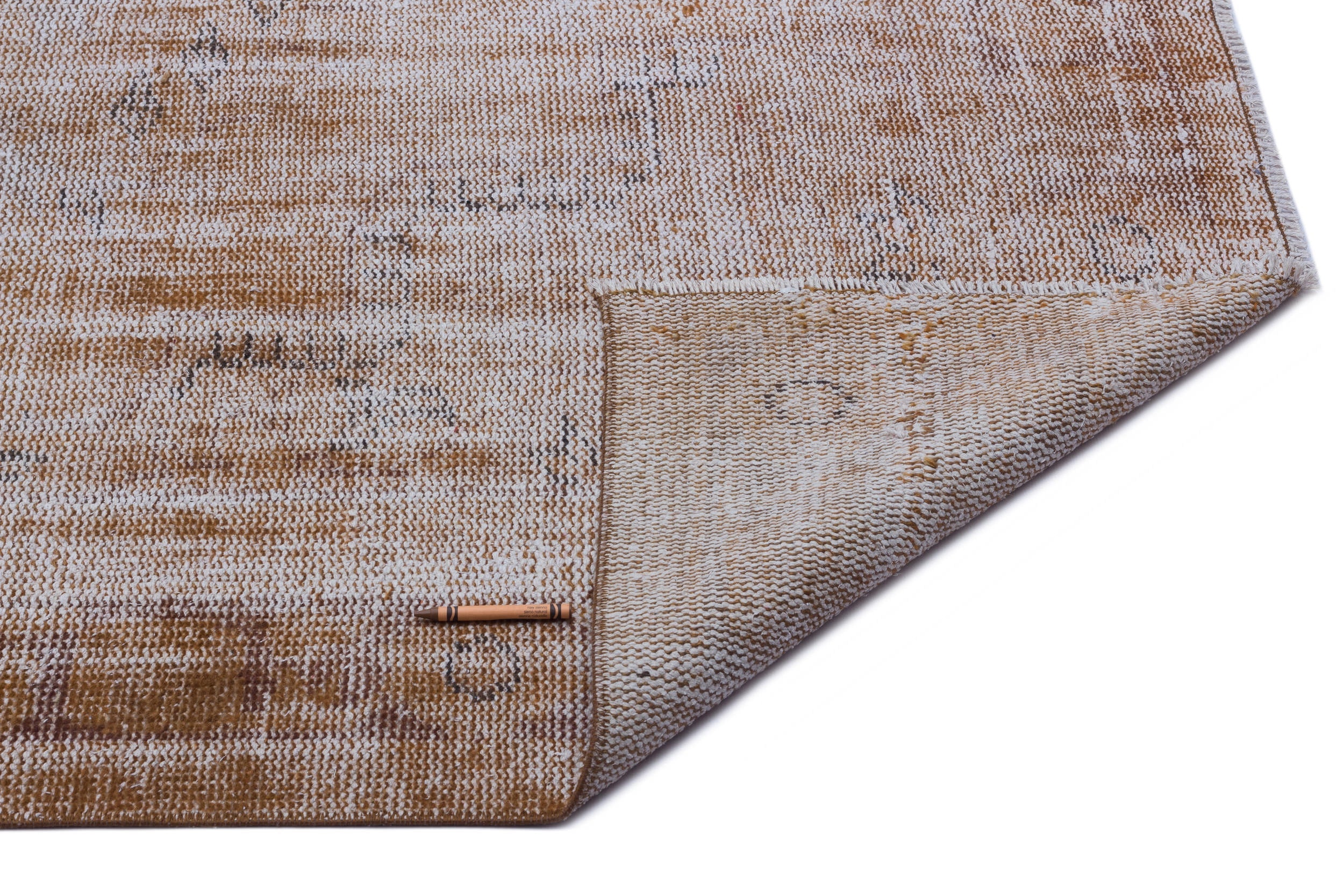Atina Brown Vintage Wool Handmade Area Rug 6'0" x 9'2"
