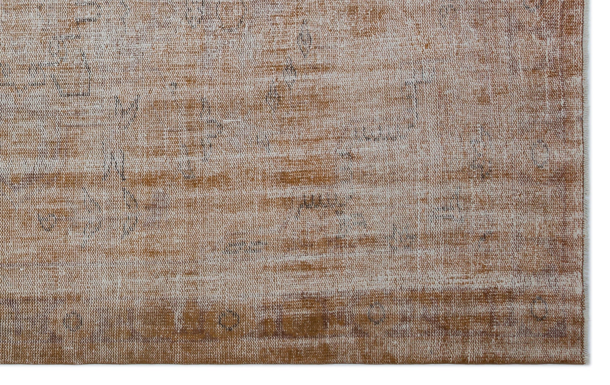 Atina Brown Vintage Wool Handmade Area Rug 6'0" x 9'2"