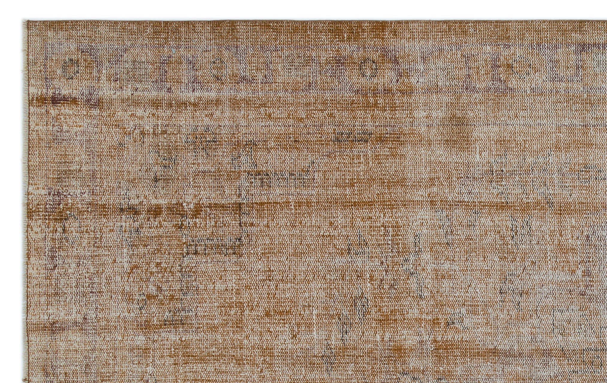Atina Brown Vintage Wool Handmade Area Rug 6'0" x 9'2"