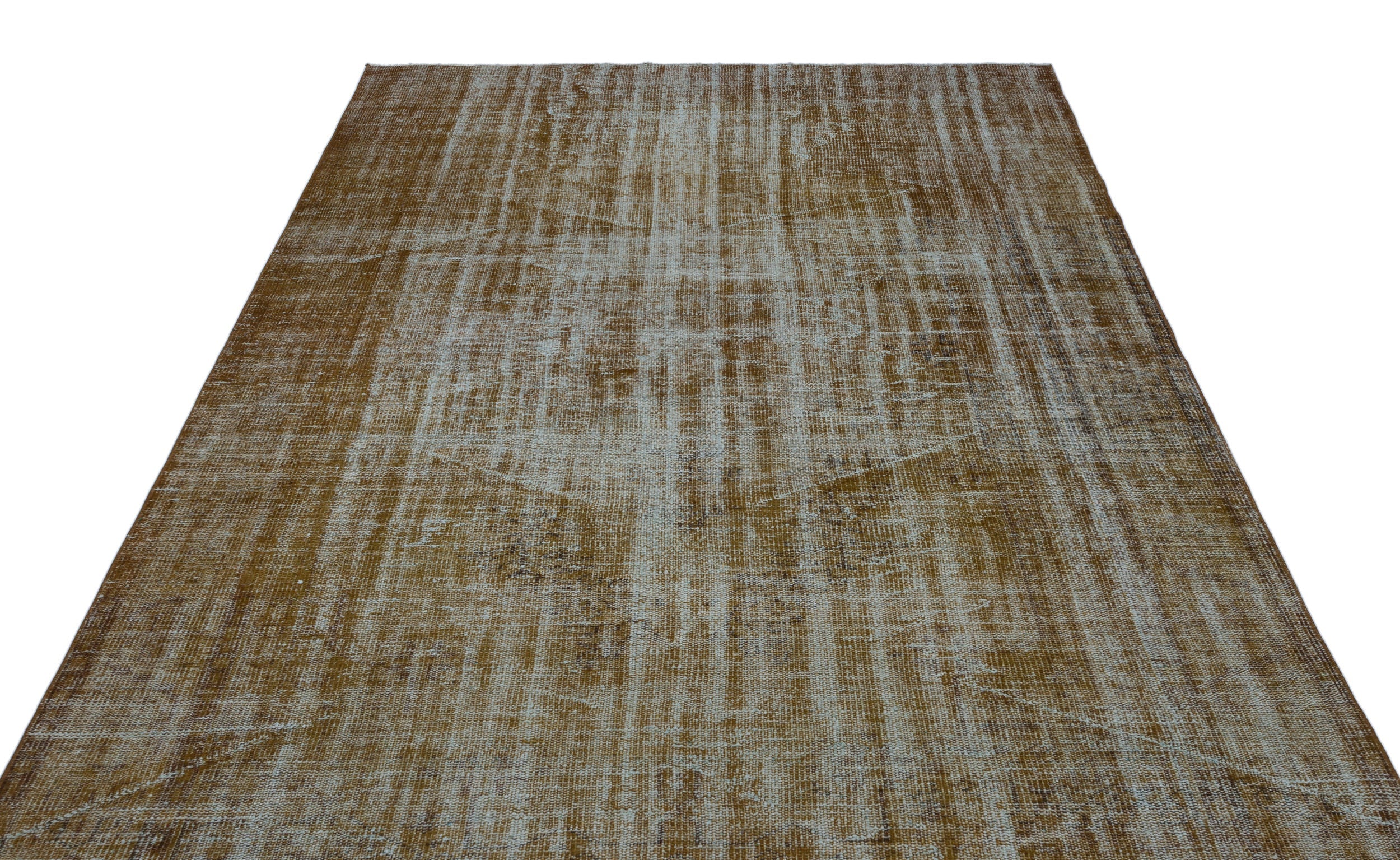 Atina Brown Vintage Wool Handmade Area Rug 6'2" x 9'5"