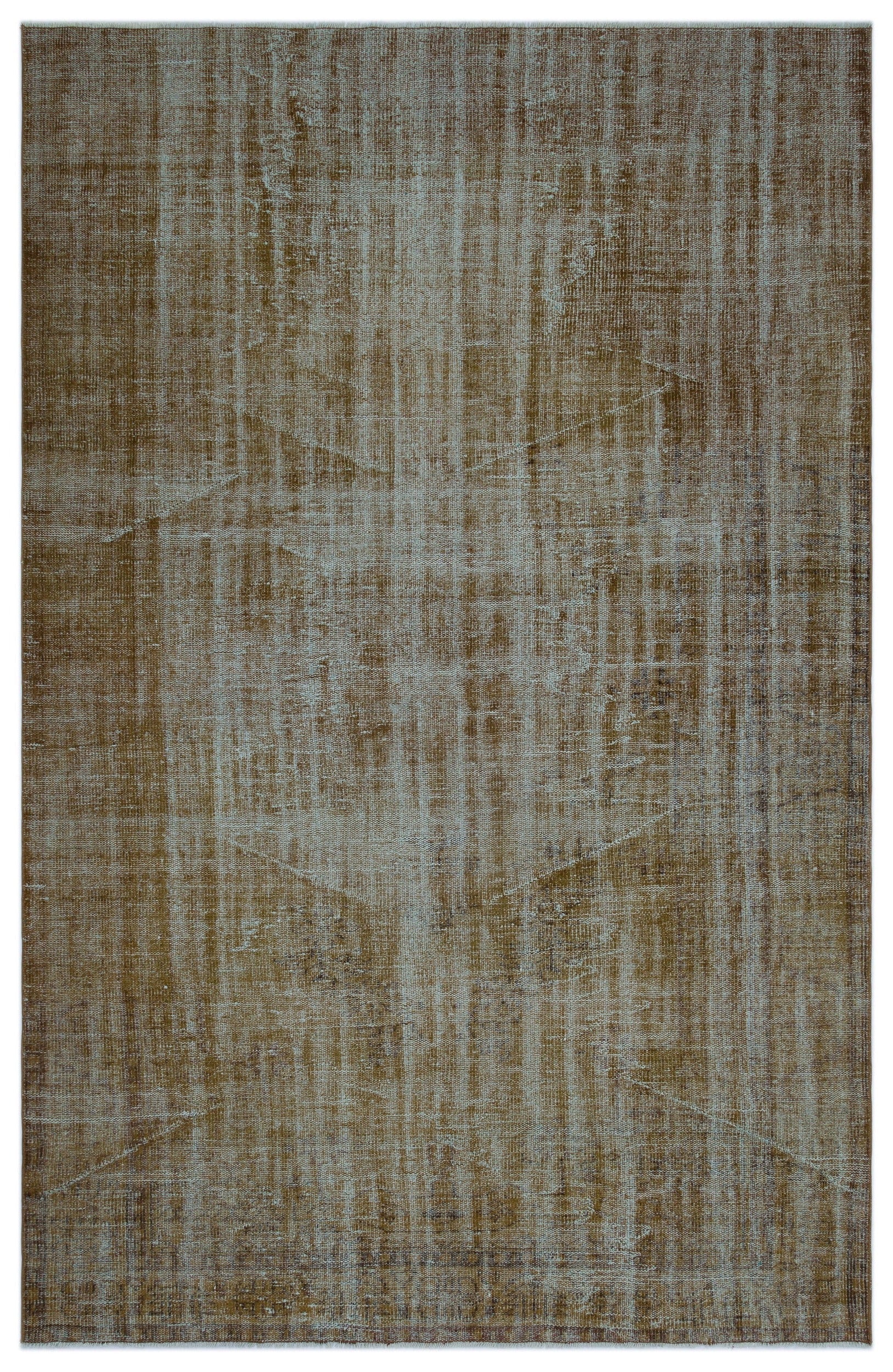 Atina Brown Vintage Wool Handmade Area Rug 6'2" x 9'5"