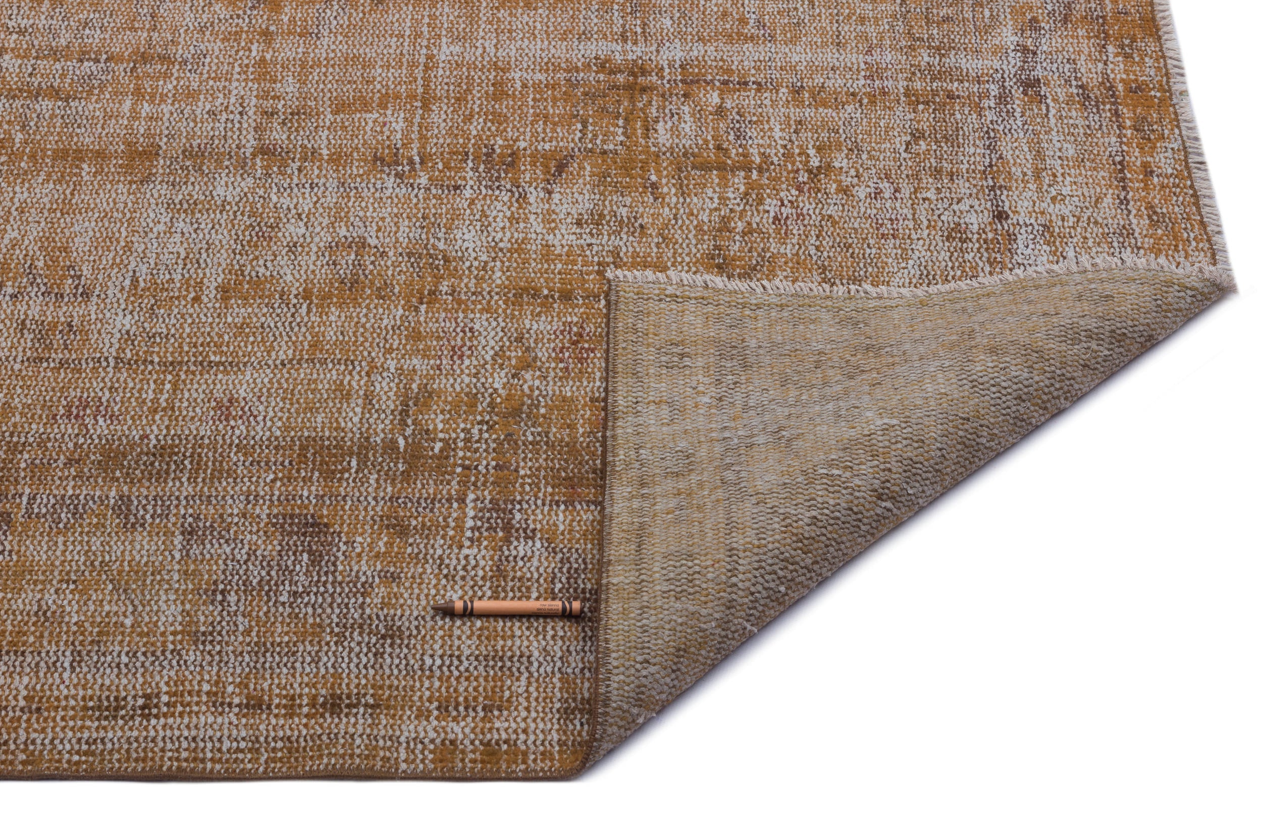 Atina Brown Vintage Wool Handmade Area Rug 5'10" x 9'8"