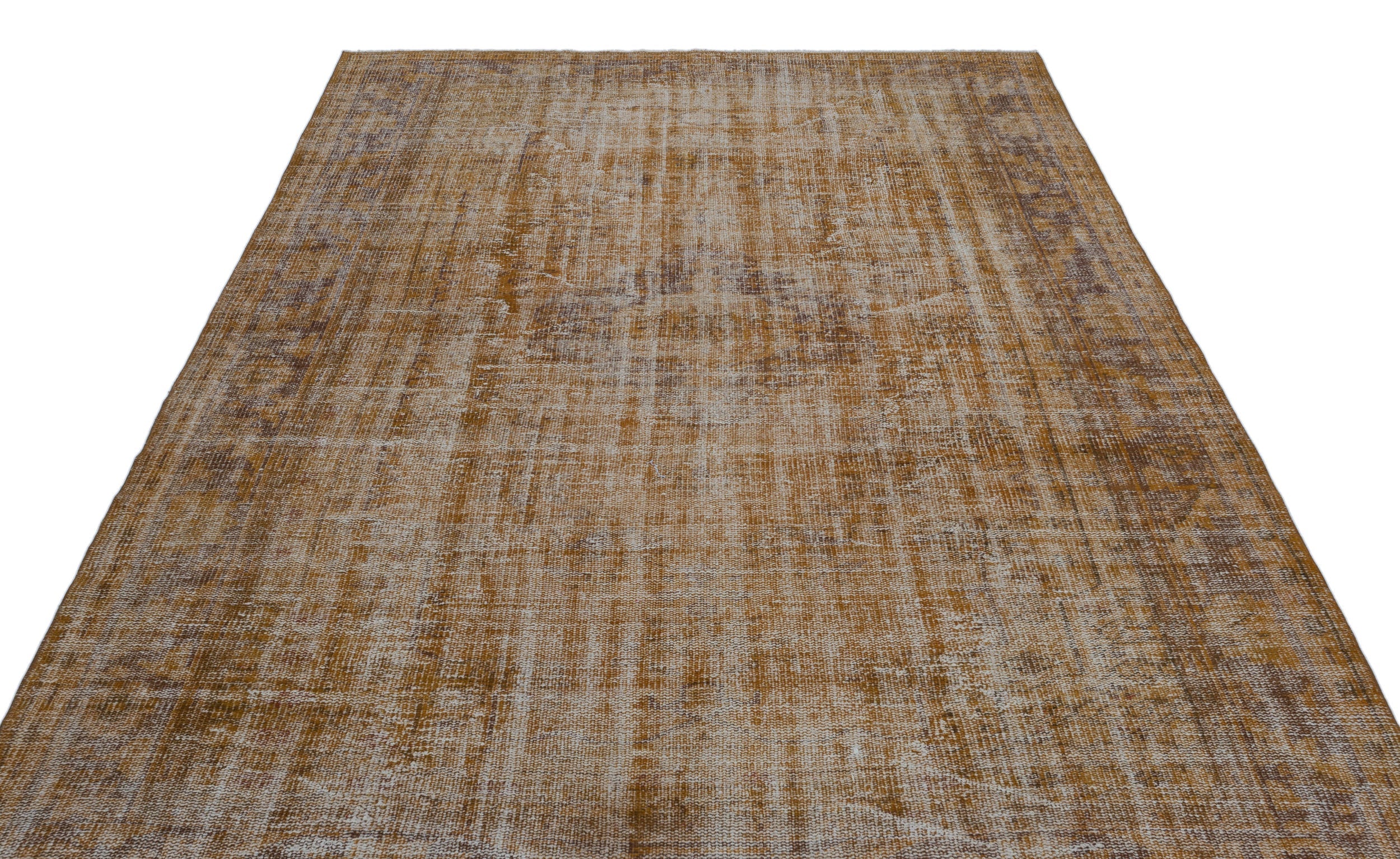 Atina Brown Vintage Wool Handmade Area Rug 5'10" x 9'8"