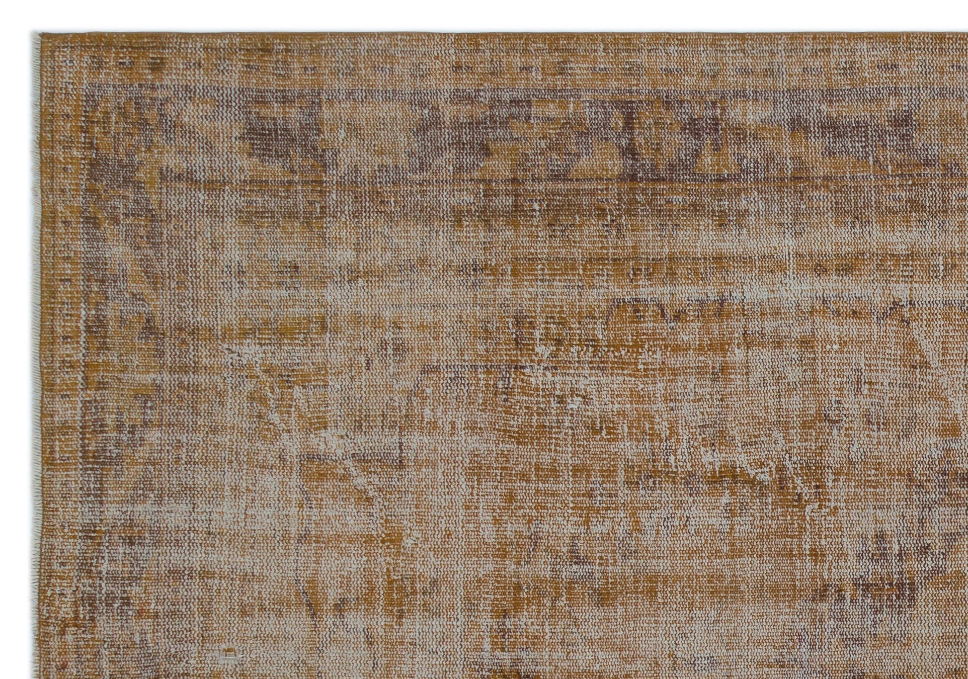 Atina Brown Vintage Wool Handmade Area Rug 5'10" x 9'8"