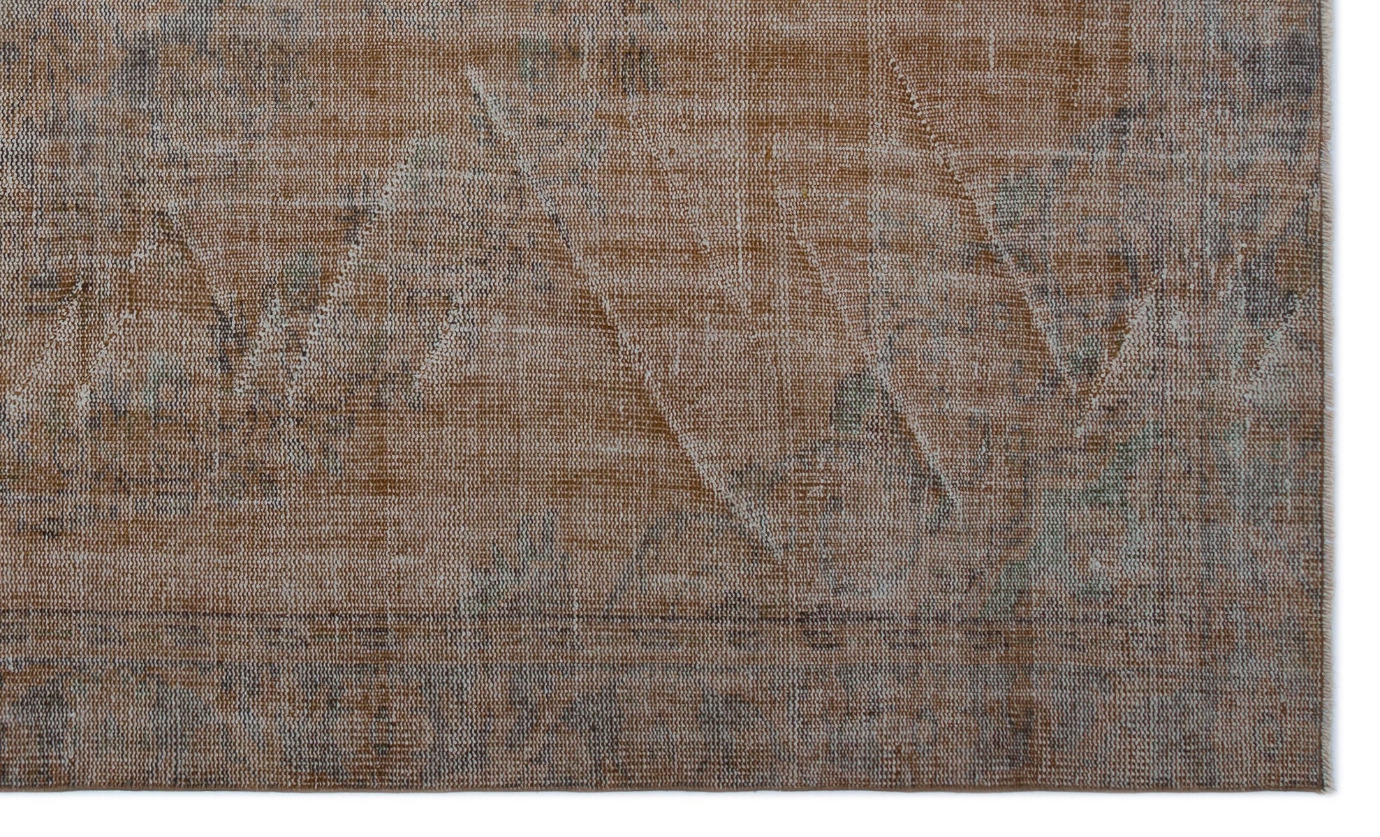 Atina Brown Vintage Wool Handmade Area Rug 5'7" x 9'3"