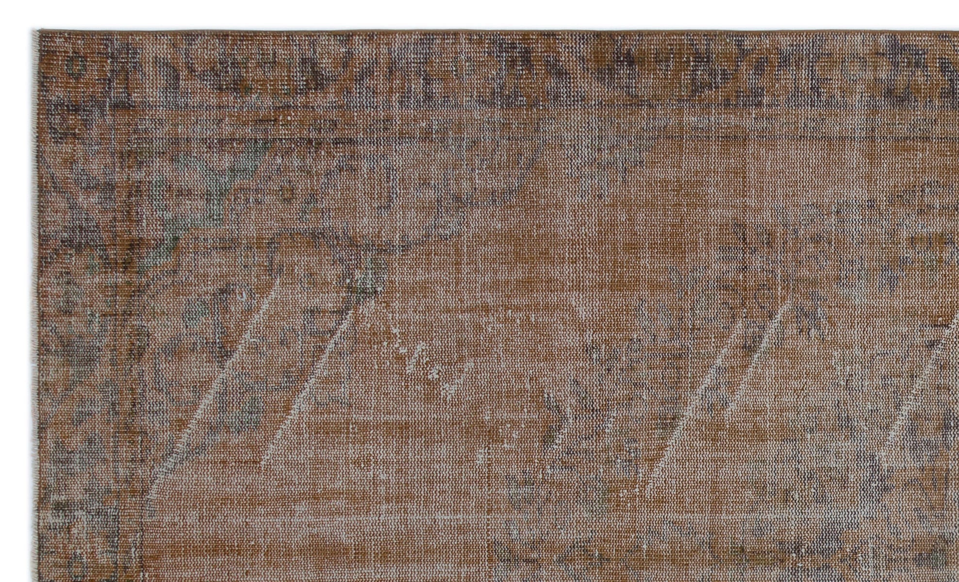 Atina Brown Vintage Wool Handmade Area Rug 5'7" x 9'3"