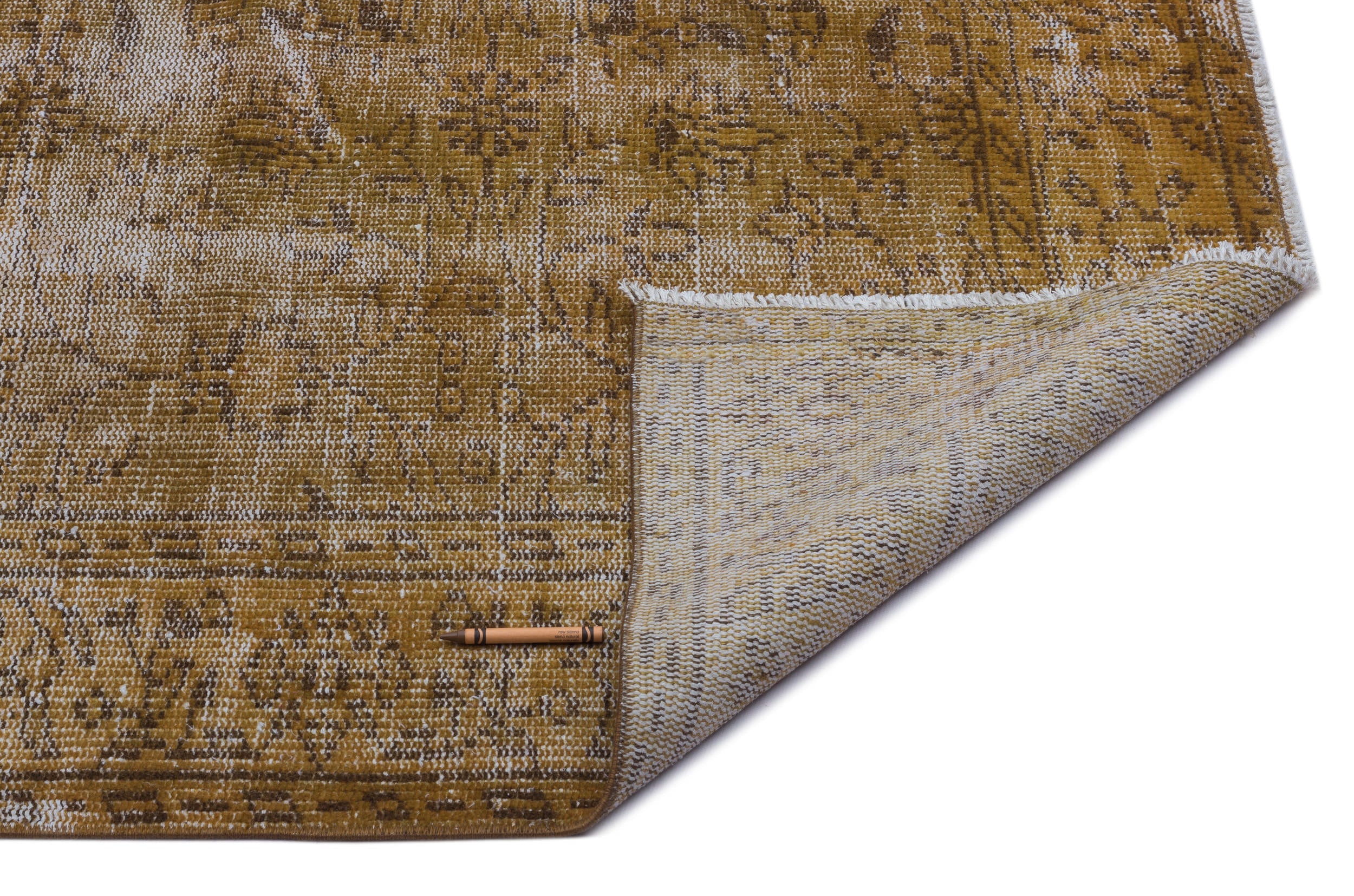 Atina Brown Vintage Wool Handmade Area Rug 5'9" x 8'10"
