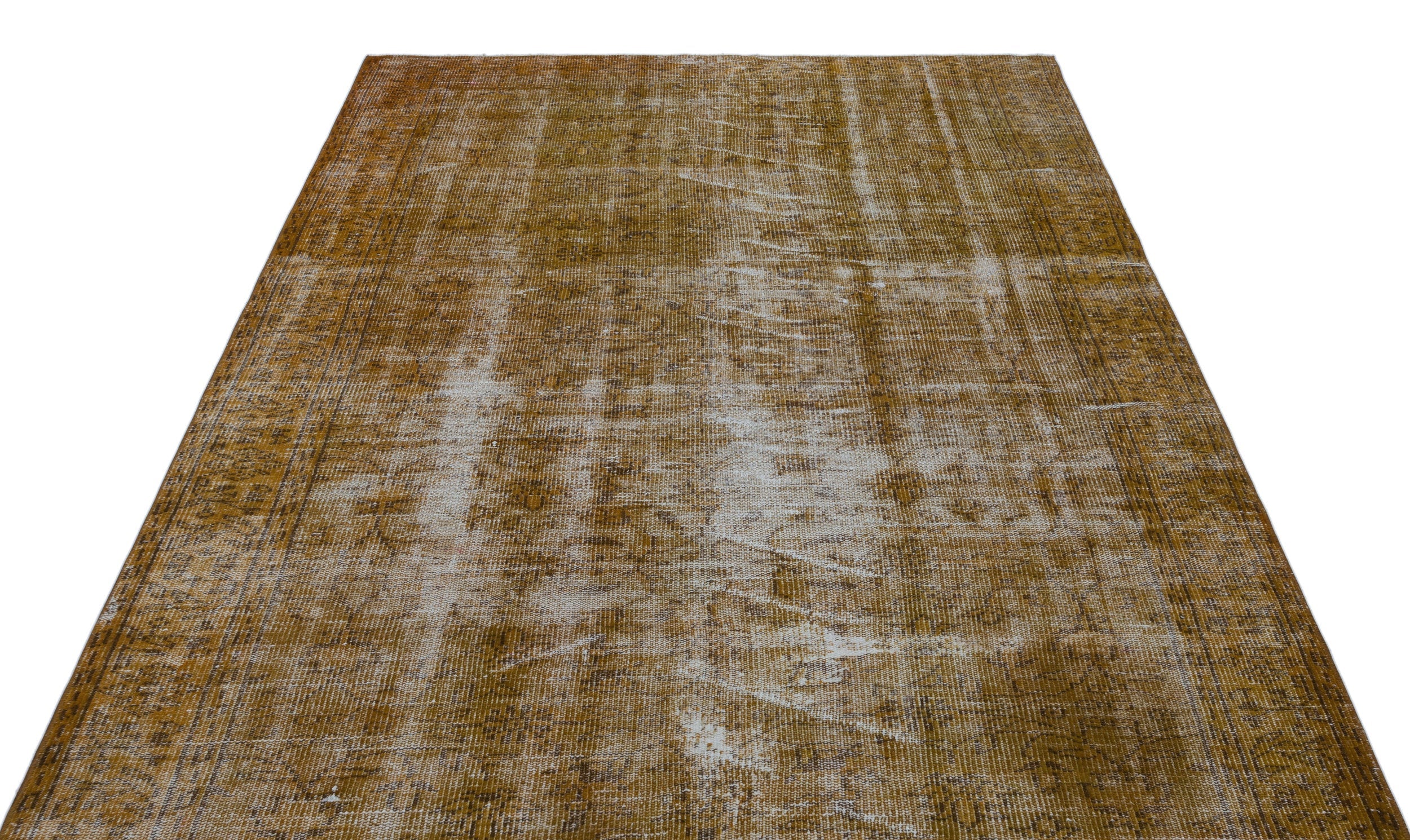 Atina Brown Vintage Wool Handmade Area Rug 5'9" x 8'10"
