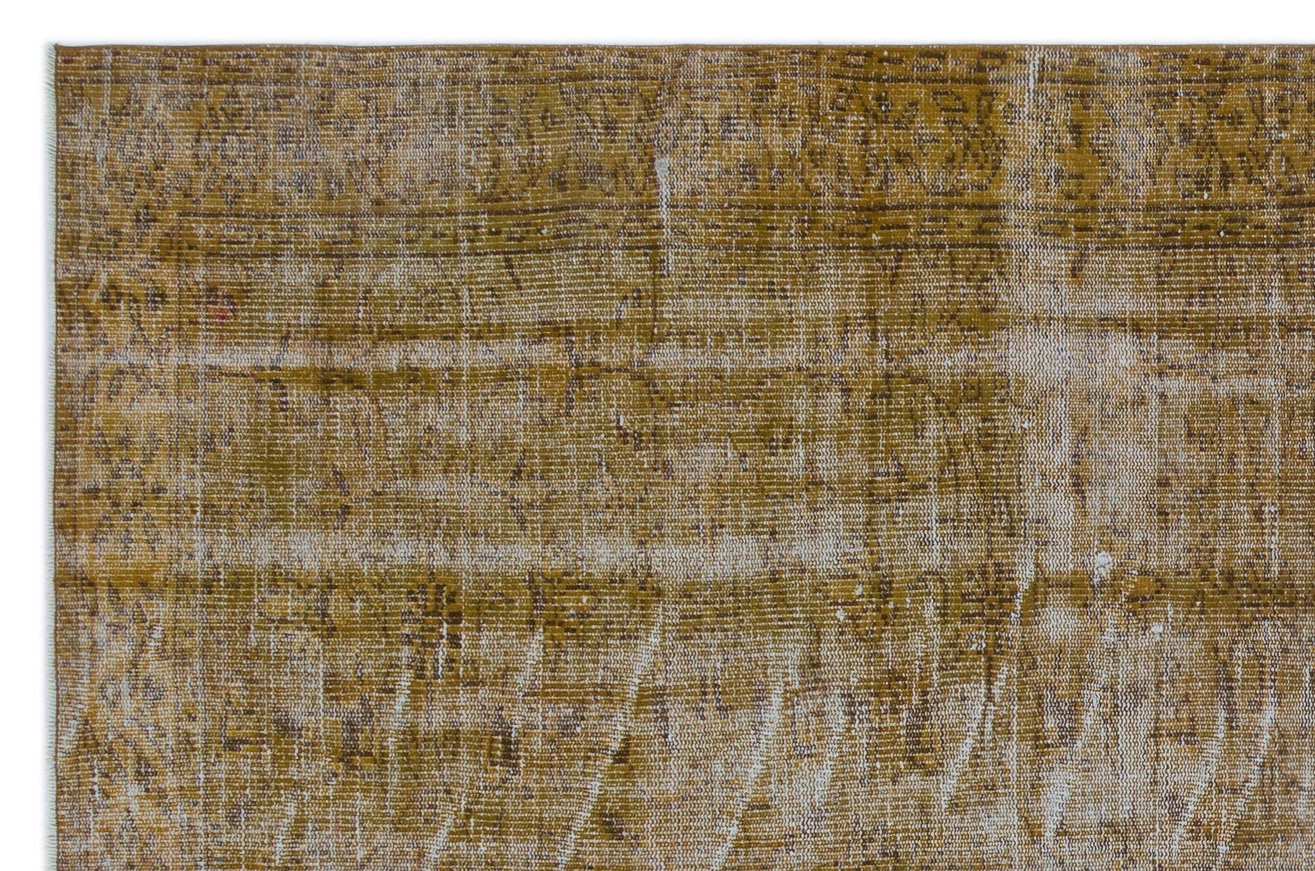 Atina Brown Vintage Wool Handmade Area Rug 5'9" x 8'10"