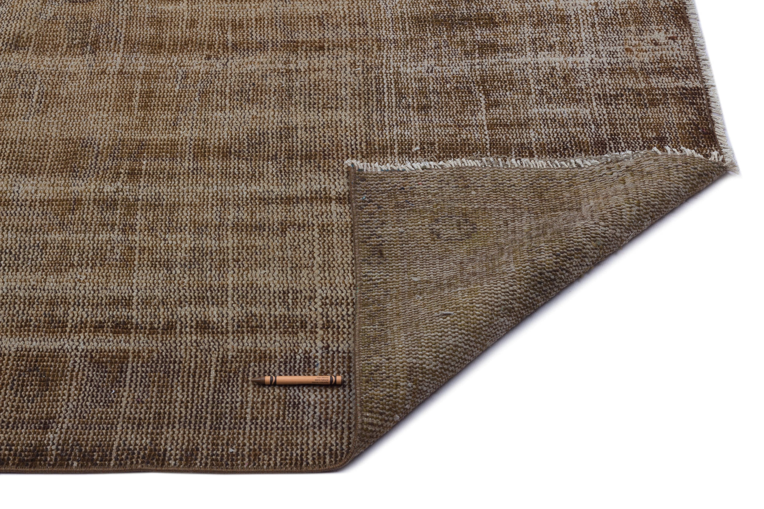 Atina Brown Vintage Wool Handmade Area Rug 6'4" x 9'11"