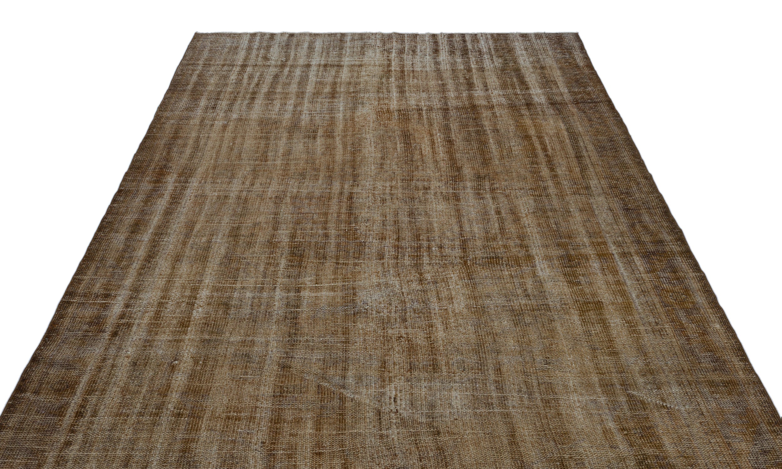 Atina Brown Vintage Wool Handmade Area Rug 6'4" x 9'11"