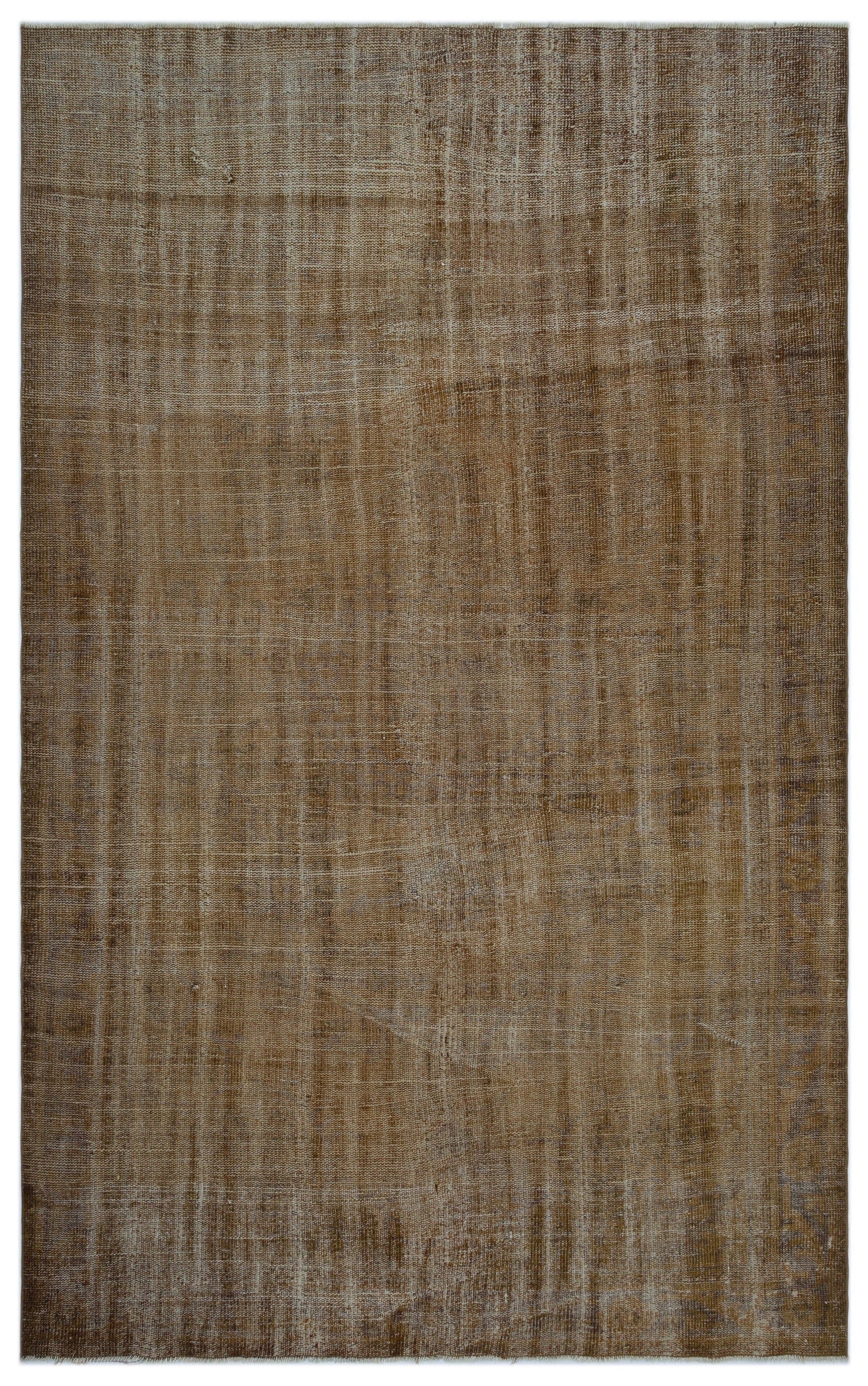 Atina Brown Vintage Wool Handmade Area Rug 6'4" x 9'11"