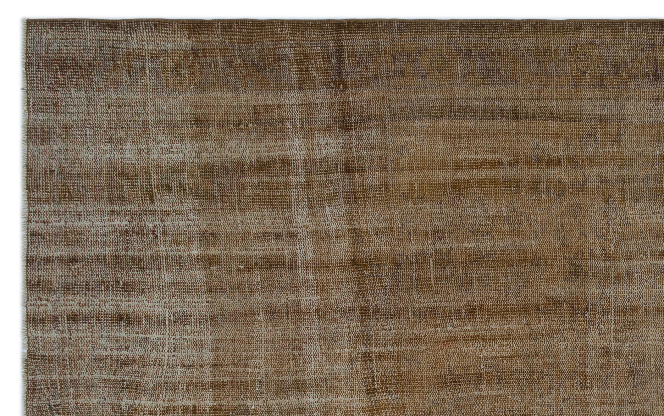 Atina Brown Vintage Wool Handmade Area Rug 6'4" x 9'11"