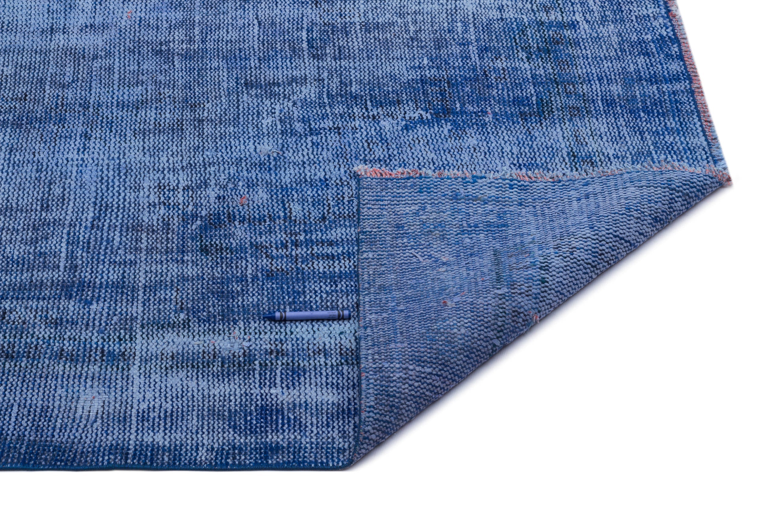 Atina Blue Vintage Wool Handmade Area Rug 5'8" x 8'6"