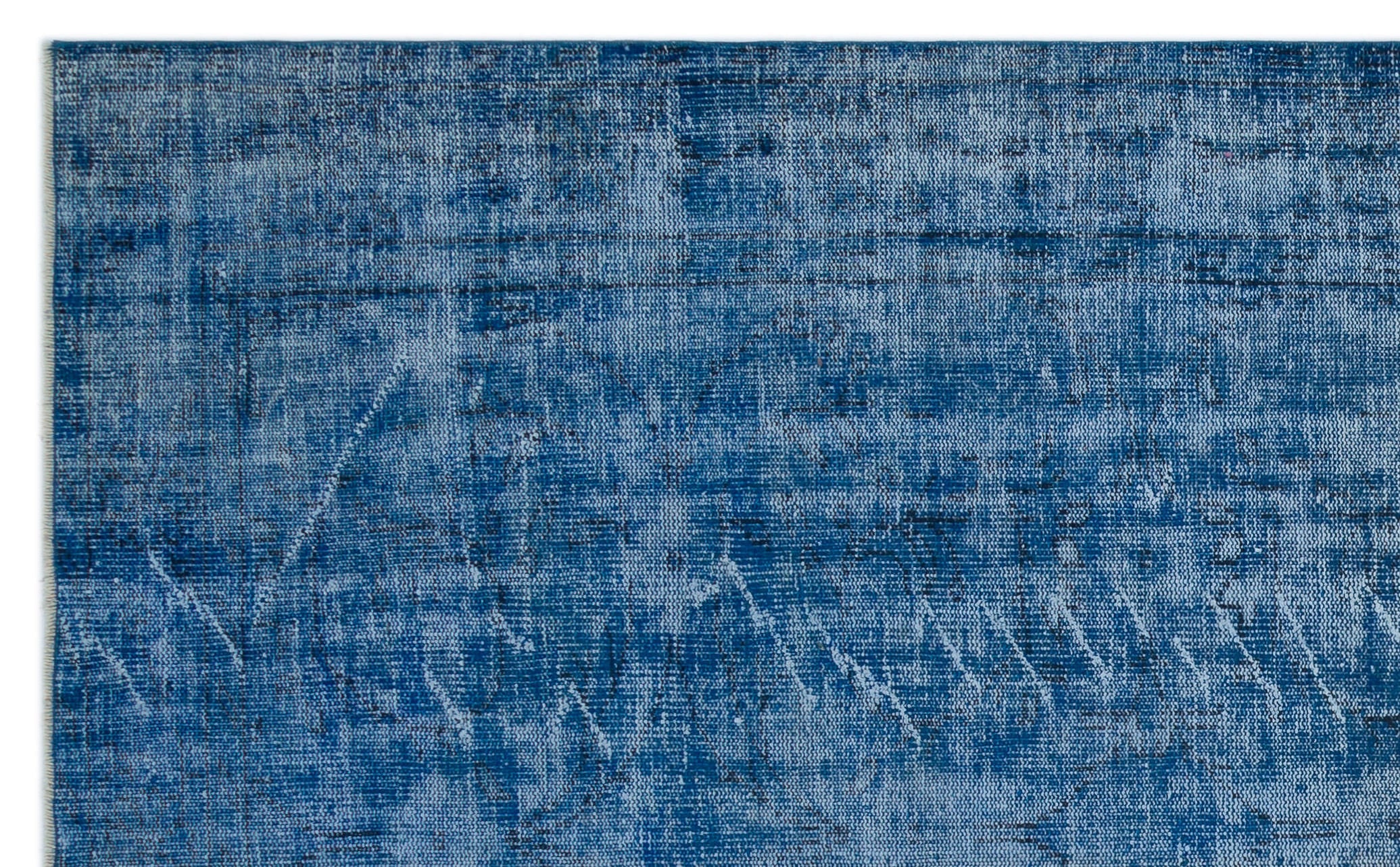 Atina Blue Vintage Wool Handmade Area Rug 6'1" x 9'11"