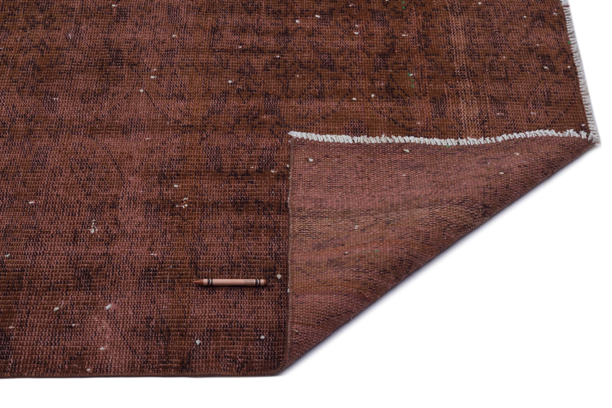 Atina Brown Vintage Wool Handmade Area Rug 6'0" x 9'5"