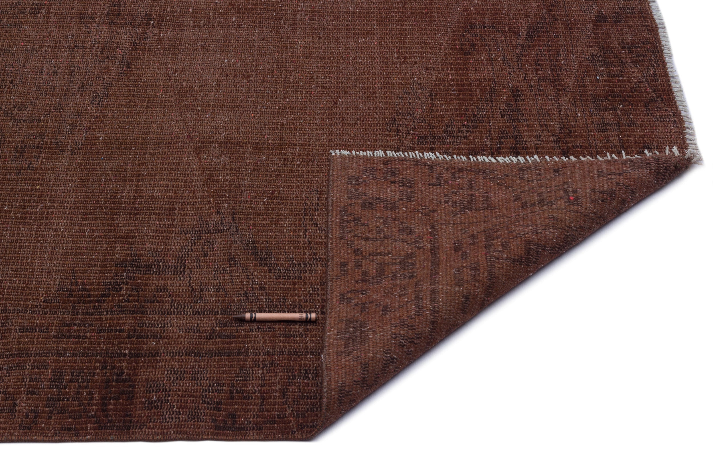 Atina Brown Vintage Wool Handmade Area Rug 5'3" x 8'5"