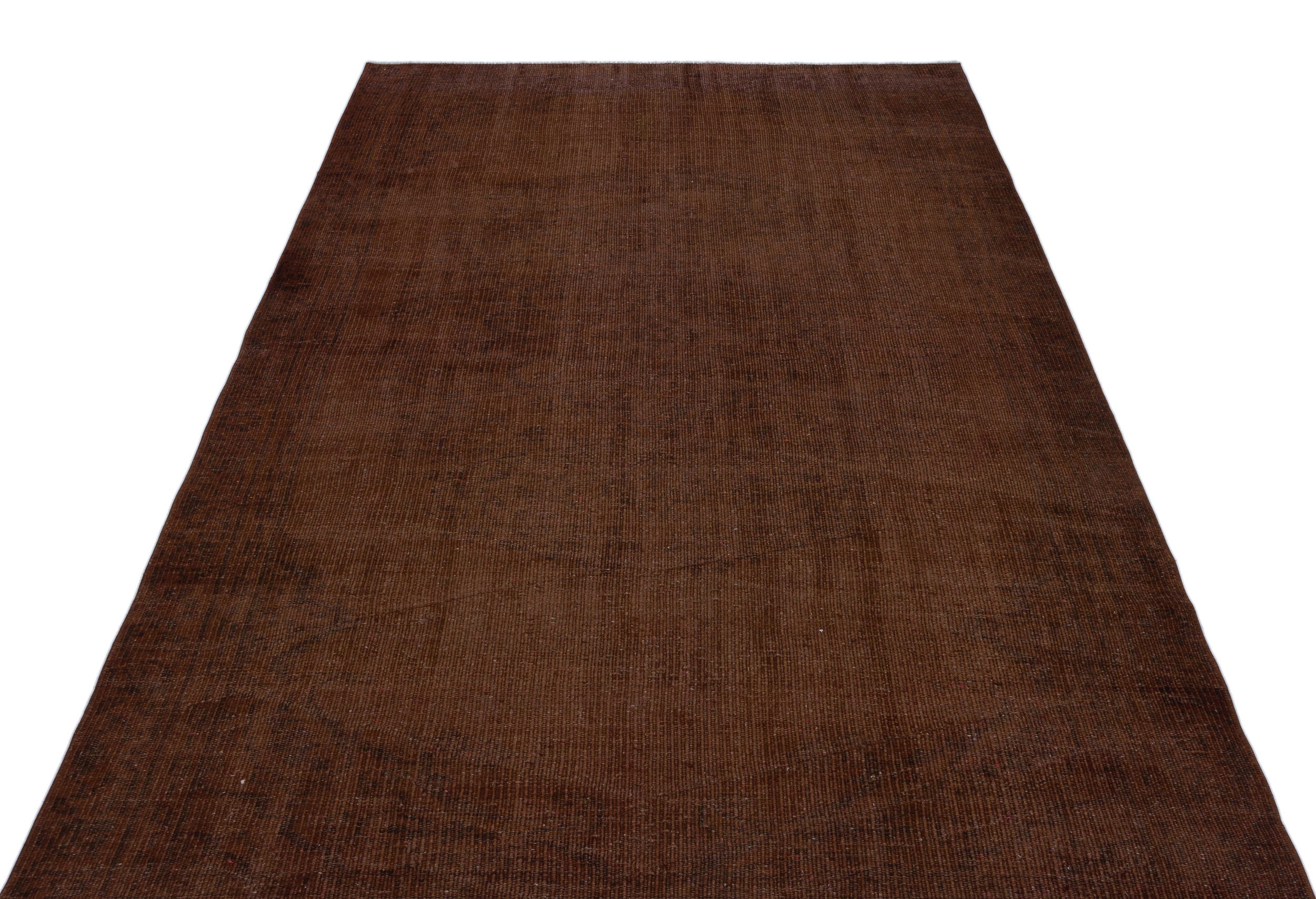 Atina Brown Vintage Wool Handmade Area Rug 5'3" x 8'5"