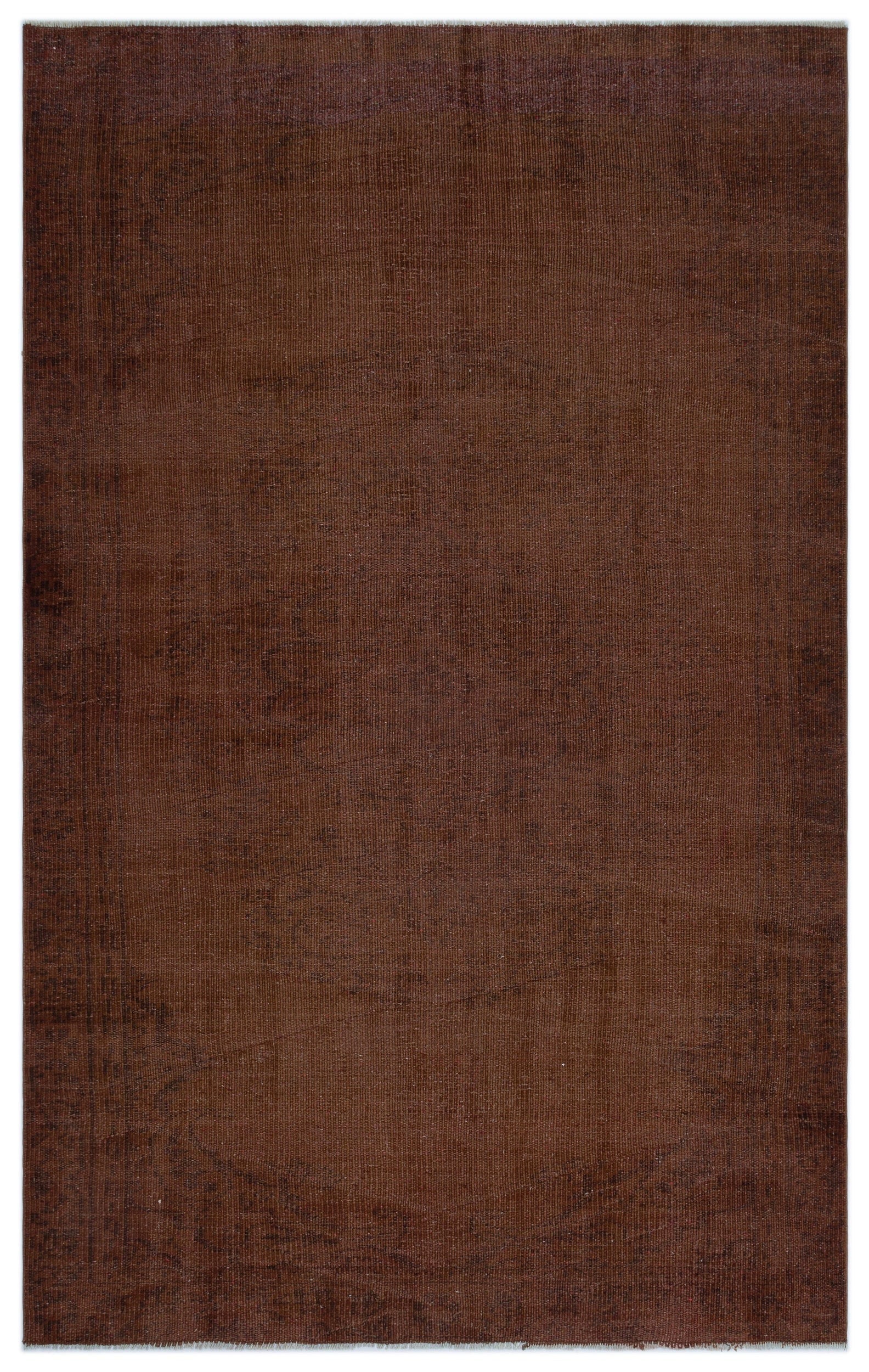 Atina Brown Vintage Wool Handmade Area Rug 5'3" x 8'5"
