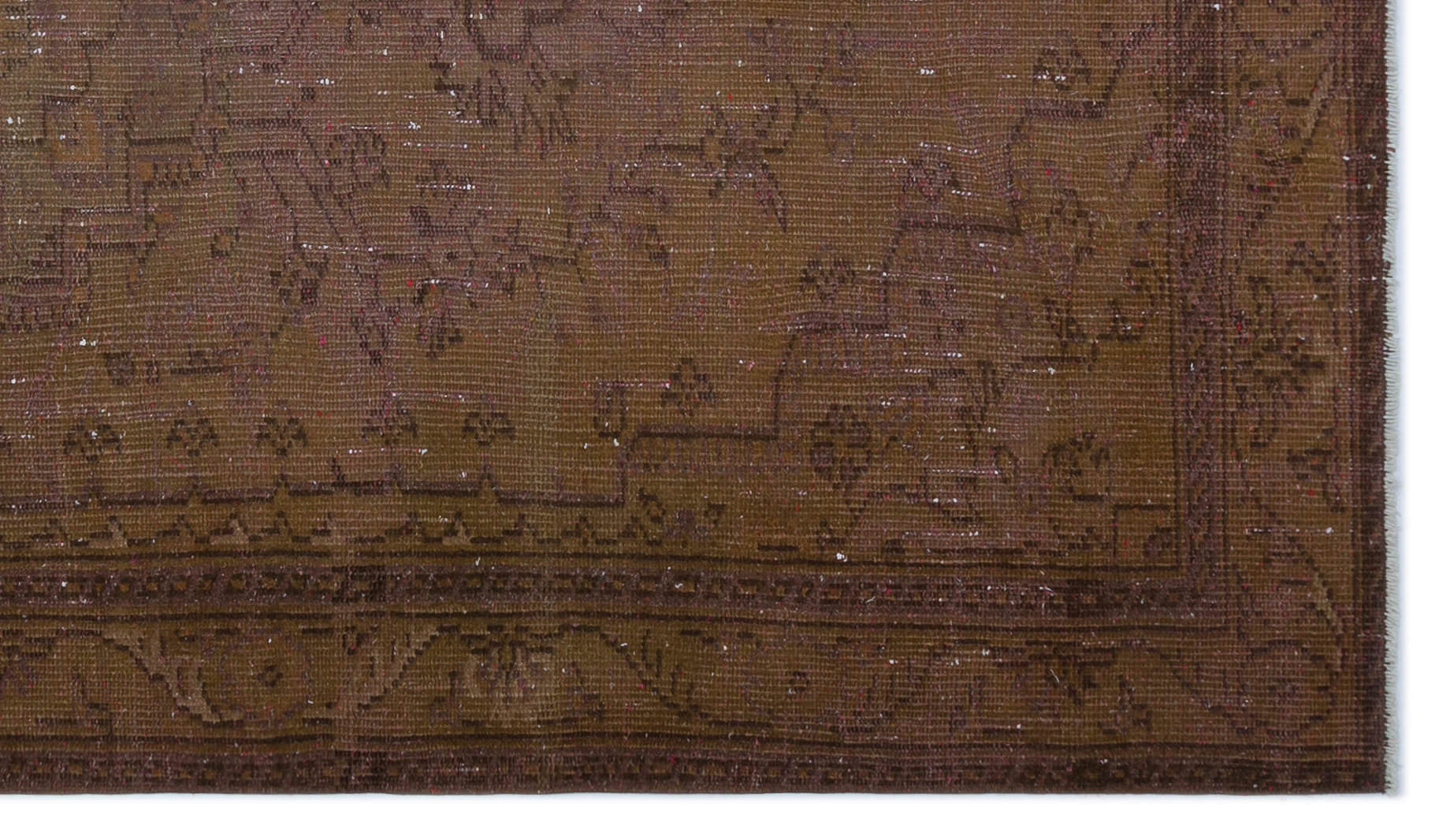 Atina Brown Vintage Wool Handmade Area Rug 4'11" x 8'6"